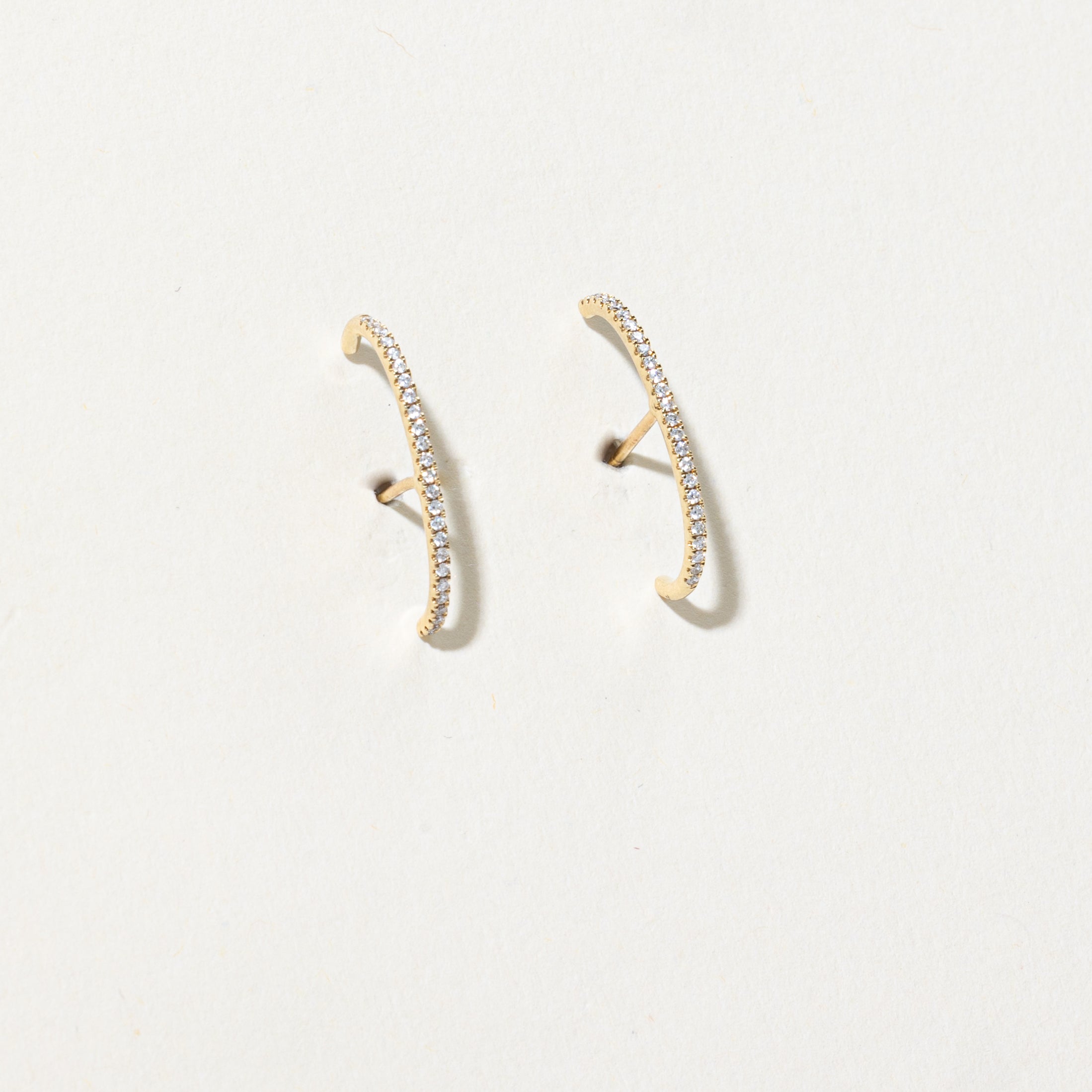 Boucles d'oreilles puces serties de diamants | 0,10 ct