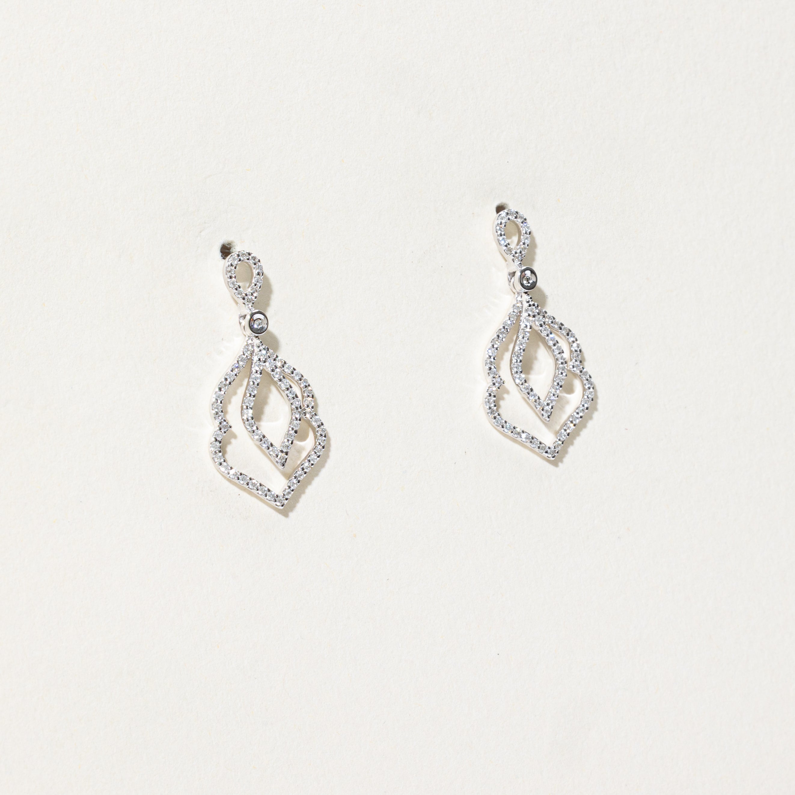Diamond Ornate Drop Earrings | 0.27ctw