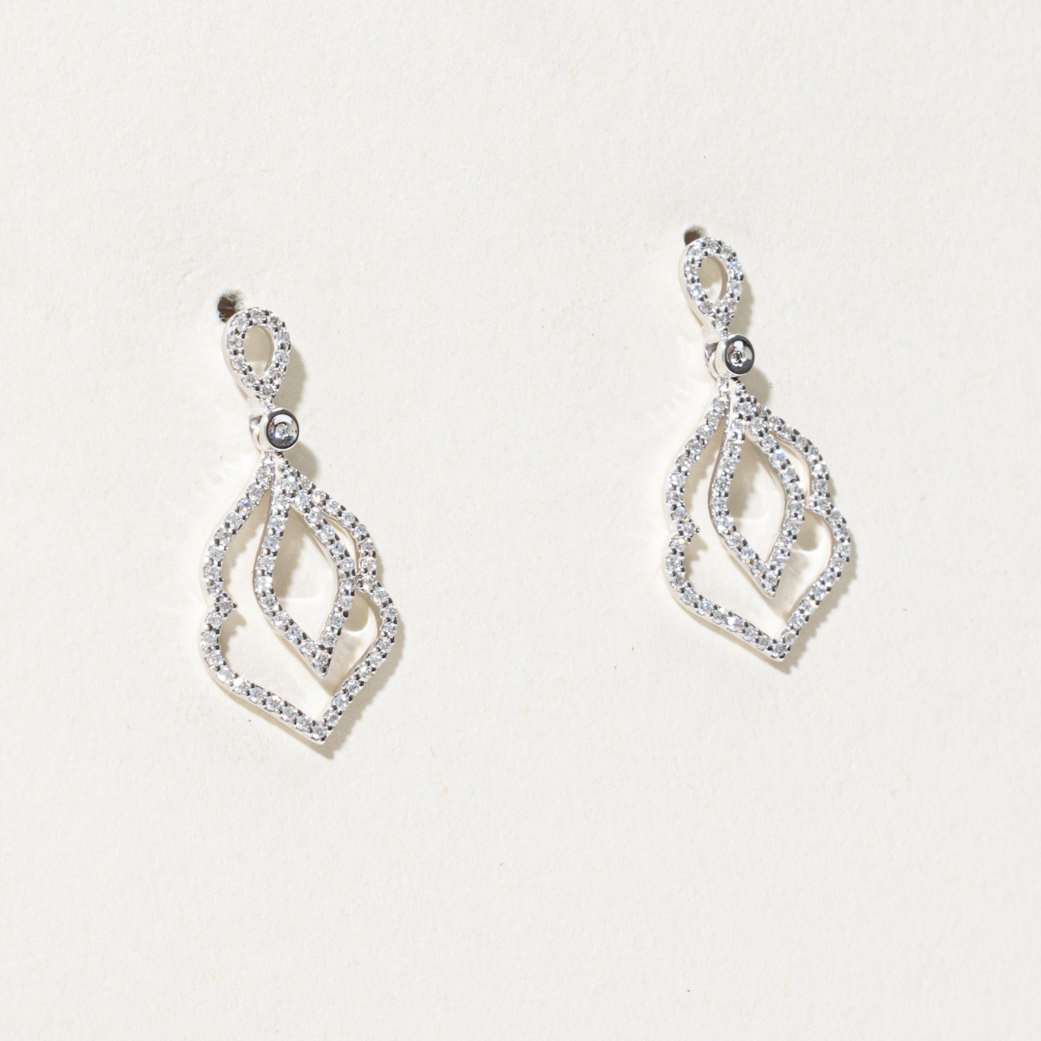 Diamond Ornate Drop Earrings | 0.27ctw