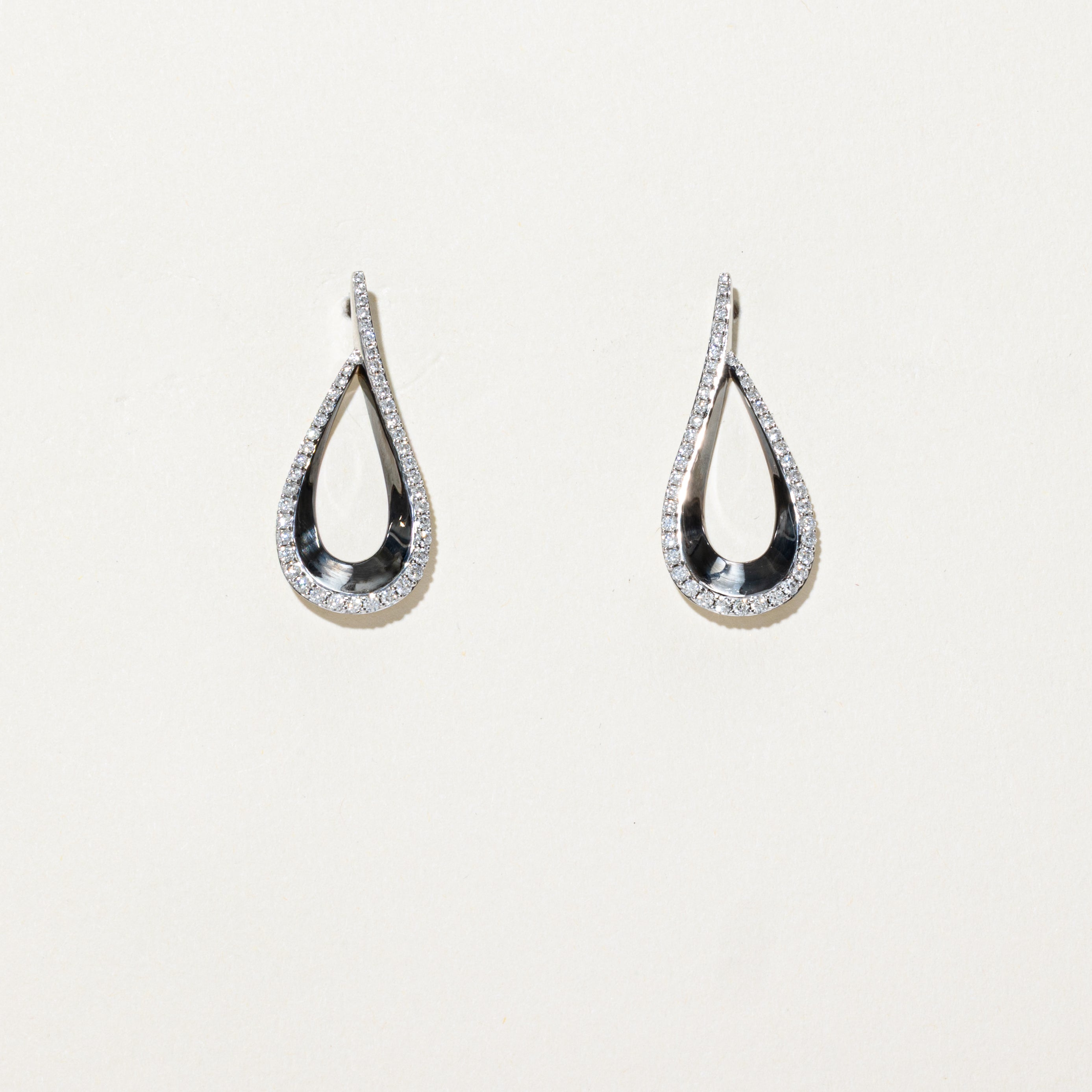 Diamond Teardrop Drop Earrings | 0.76ctw