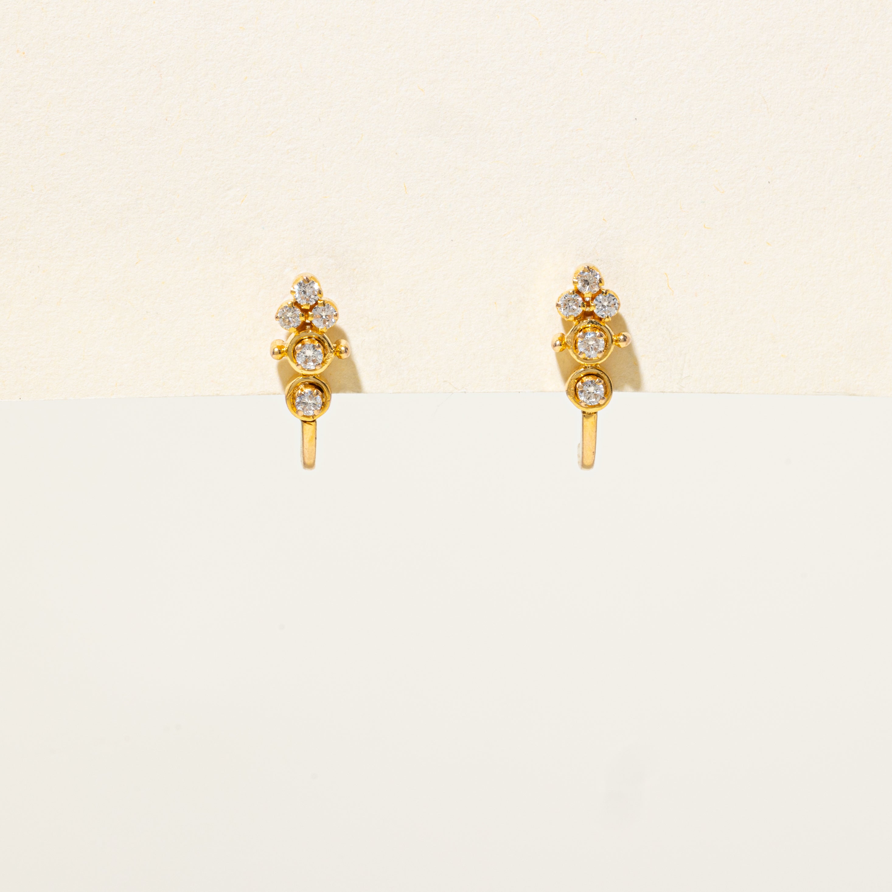 Diamond Cluster Stud Earrings | 0.35ctw