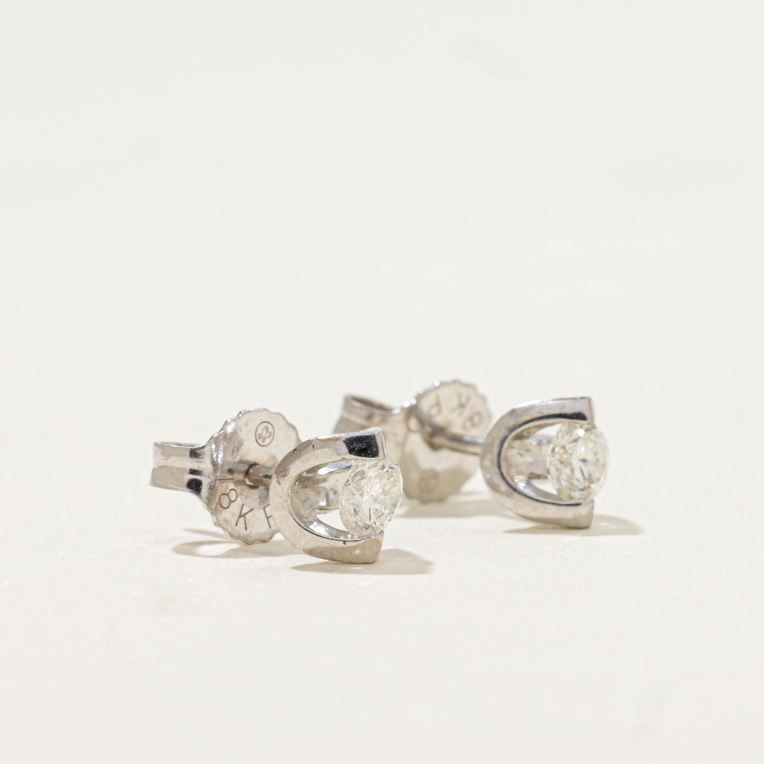 Tension Set Diamond Stud Earrings | 0.25ctw