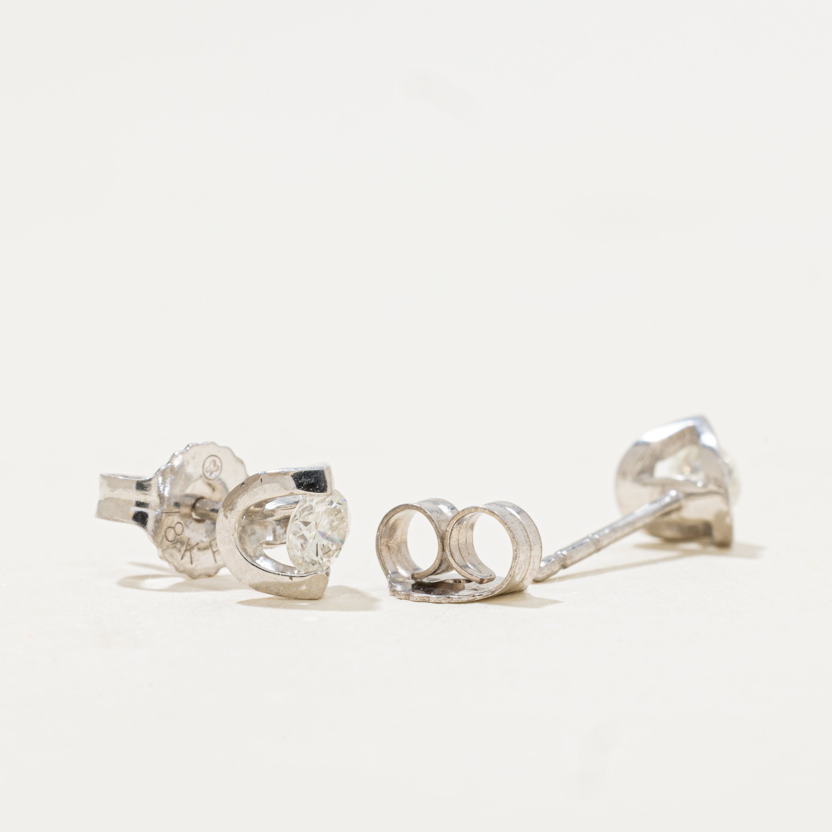 Tension Set Diamond Stud Earrings | 0.25ctw