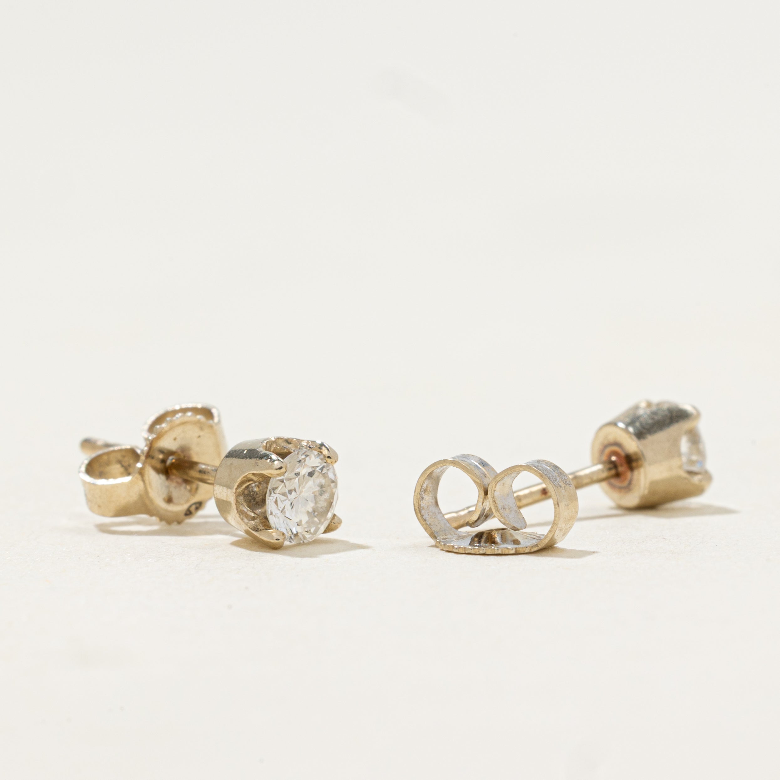 Solitaire Diamond Stud Earrings | 0.36ctw
