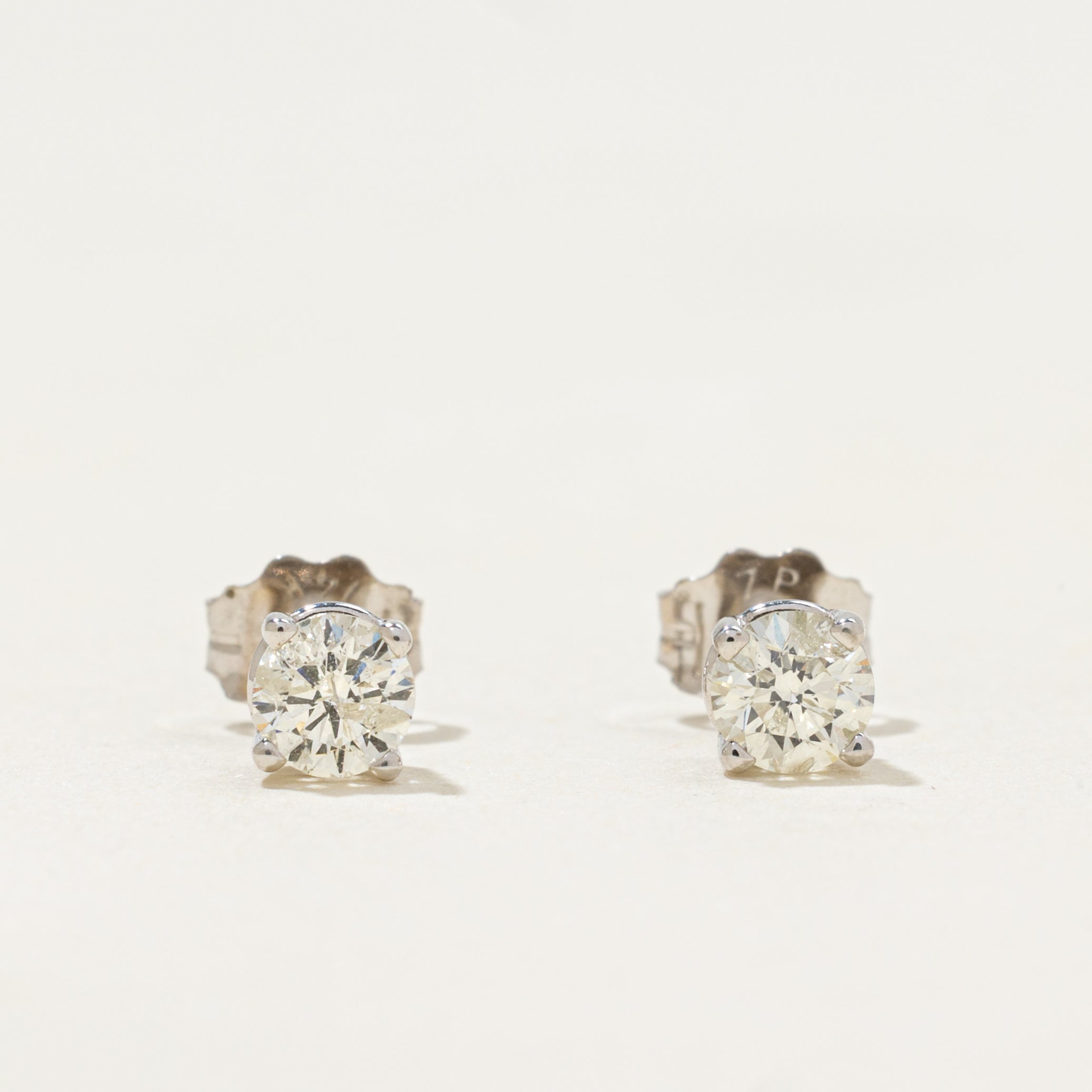 Solitaire Diamond Stud Earrings | 0.41ctw