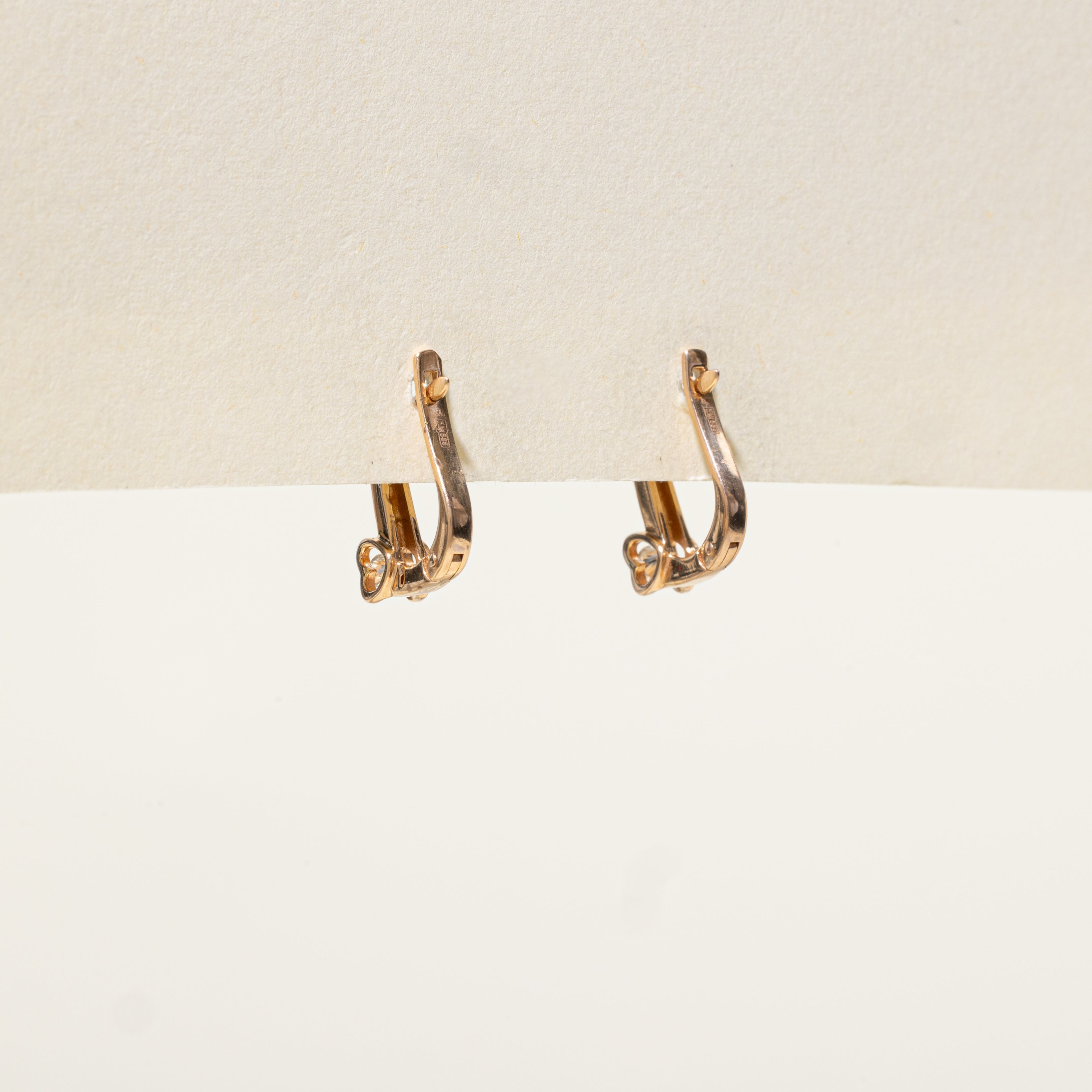 Solitaire Diamond Heart Huggie Earrings | 0.16ctw