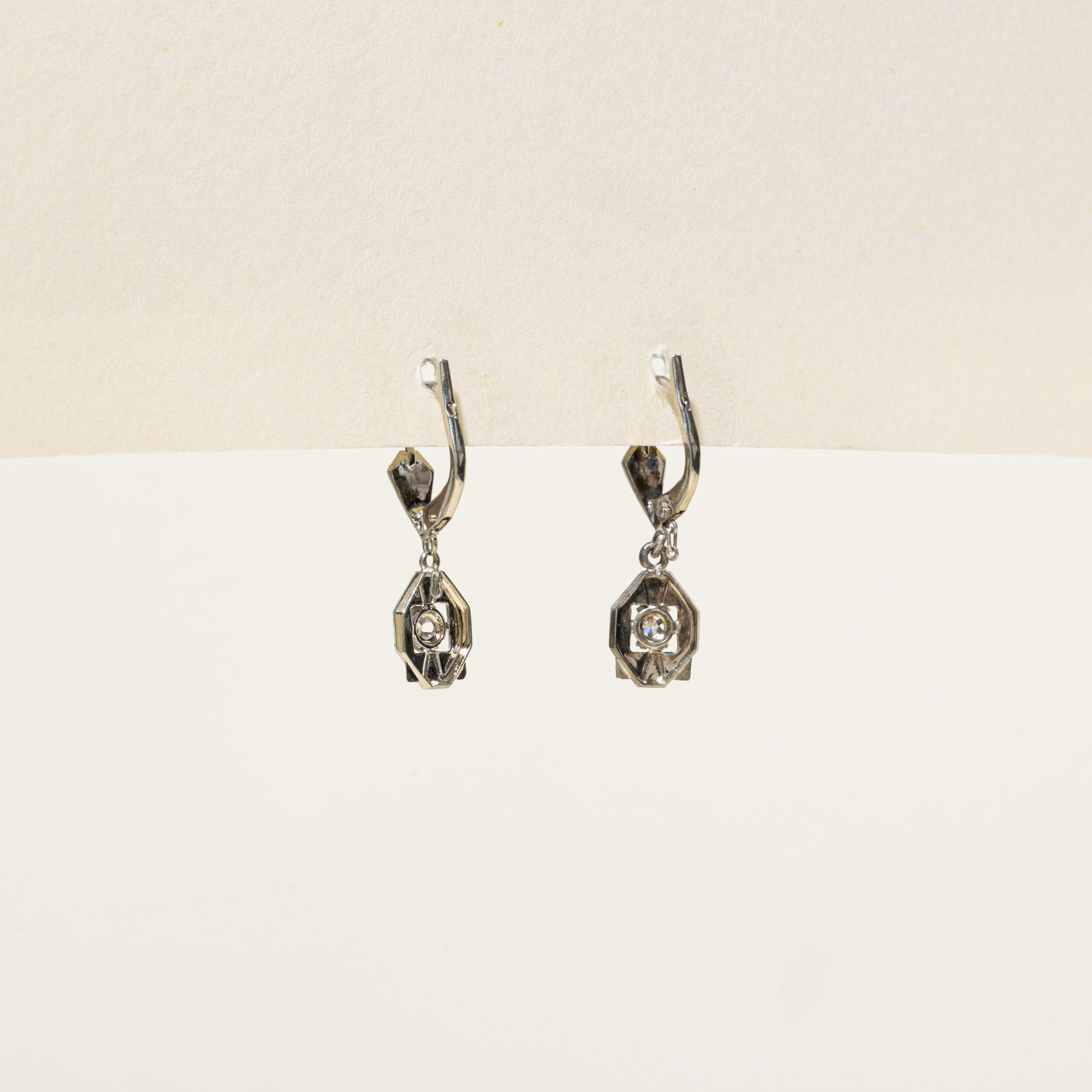 Diamond Milgrain Ornate Drop Earrings | 0.03ctw