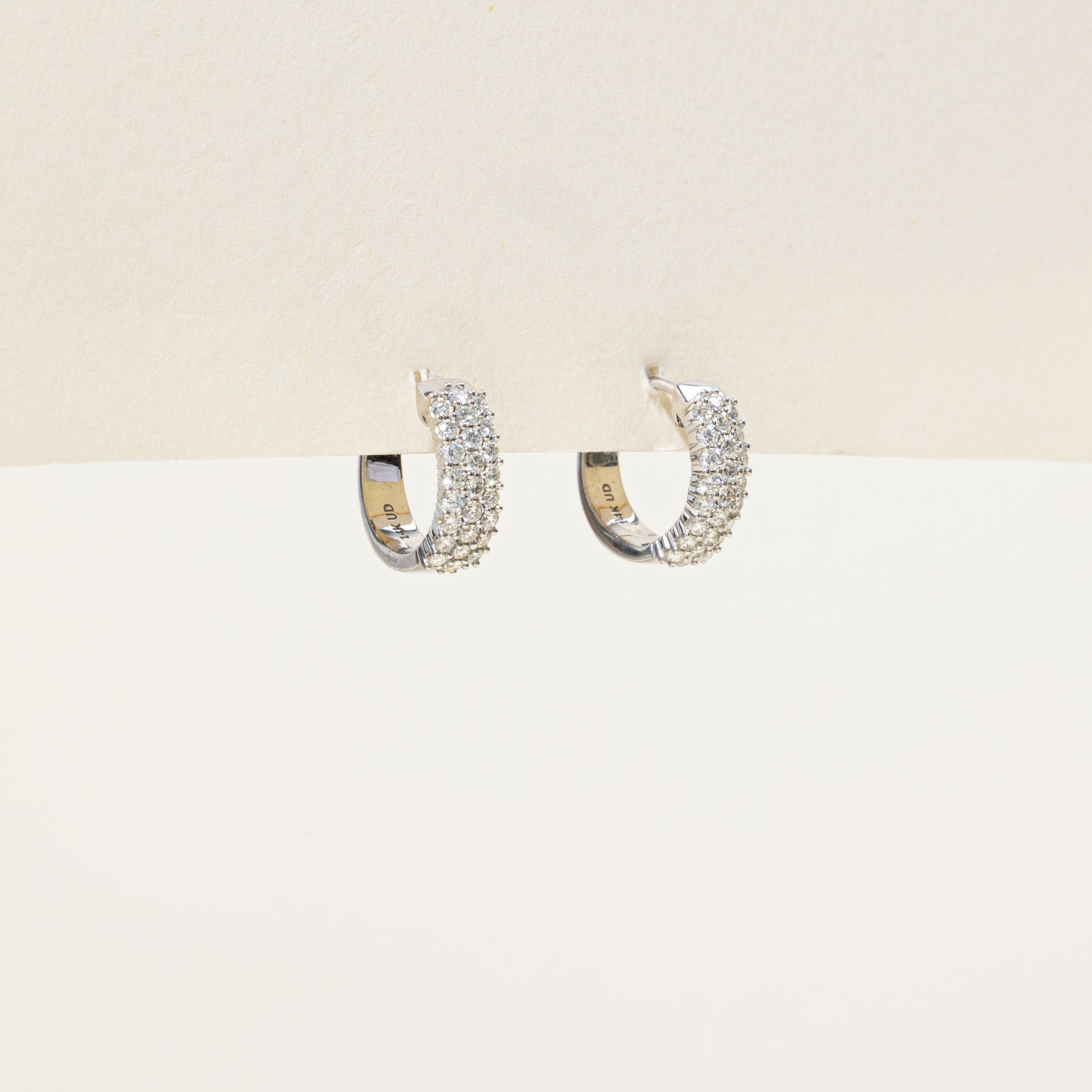 Pavé Set Diamond Hoop Earrings | 1.00ctw