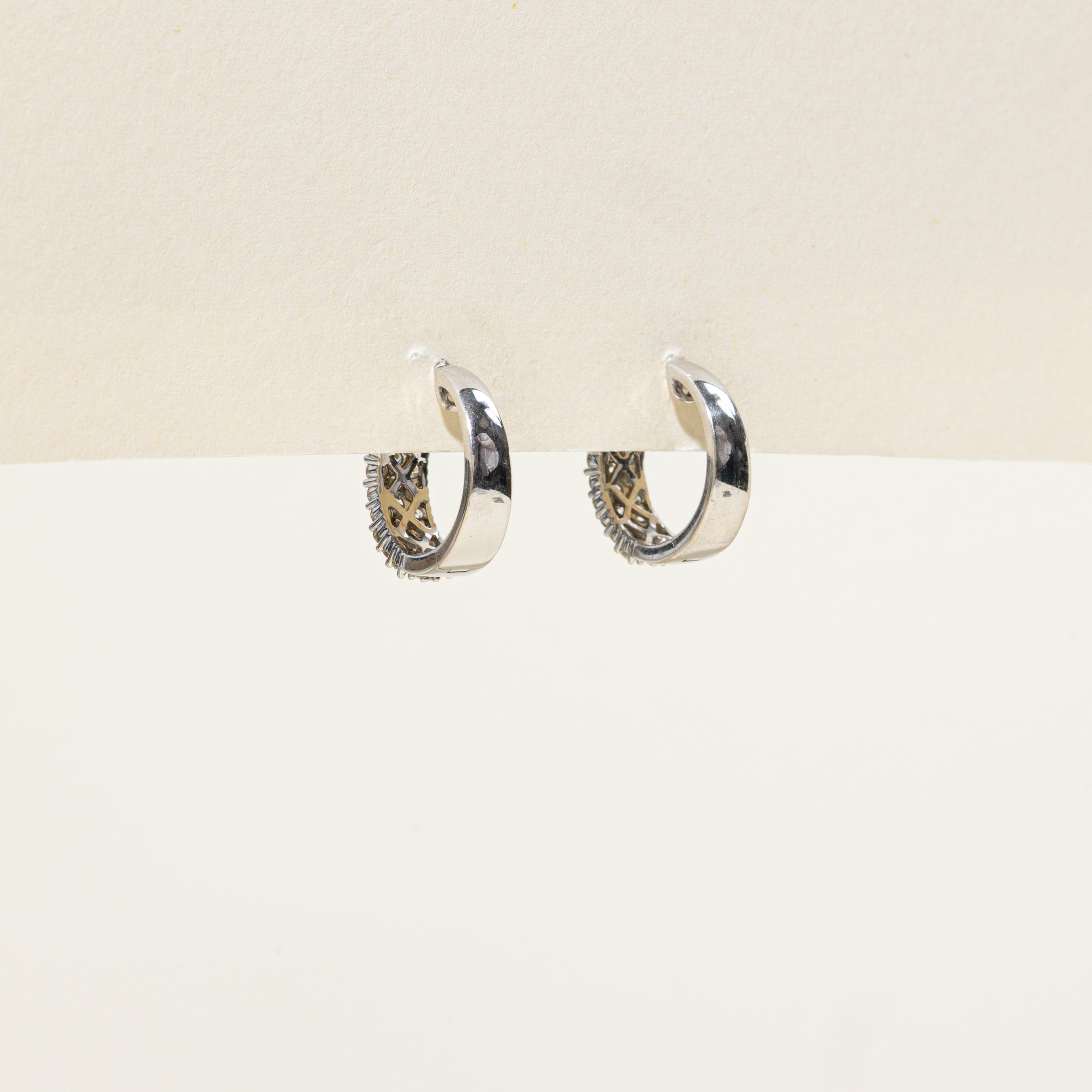 Pavé Set Diamond Hoop Earrings | 1.00ctw