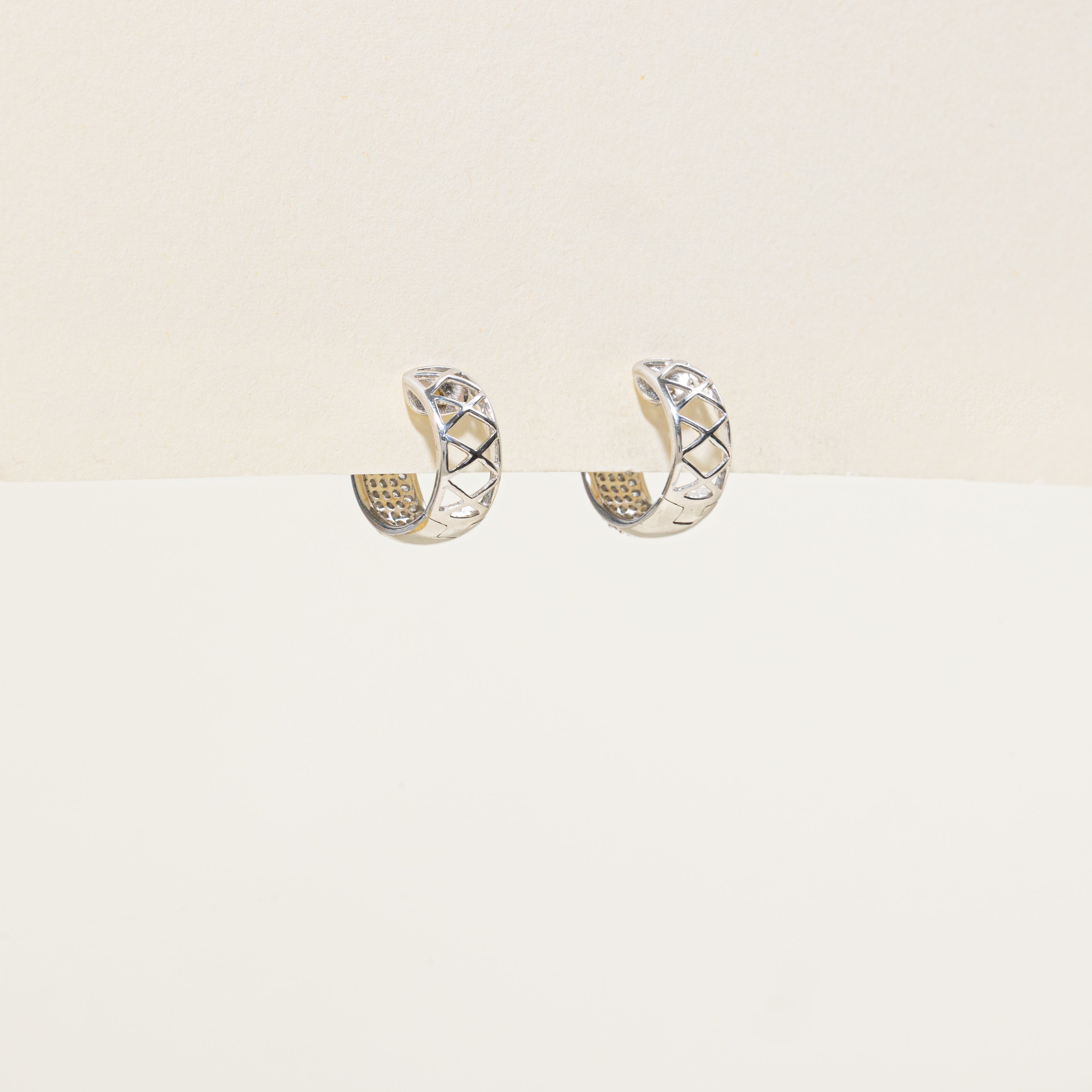 Pave Set Diamond Hoop Earrings | 0.63ctw