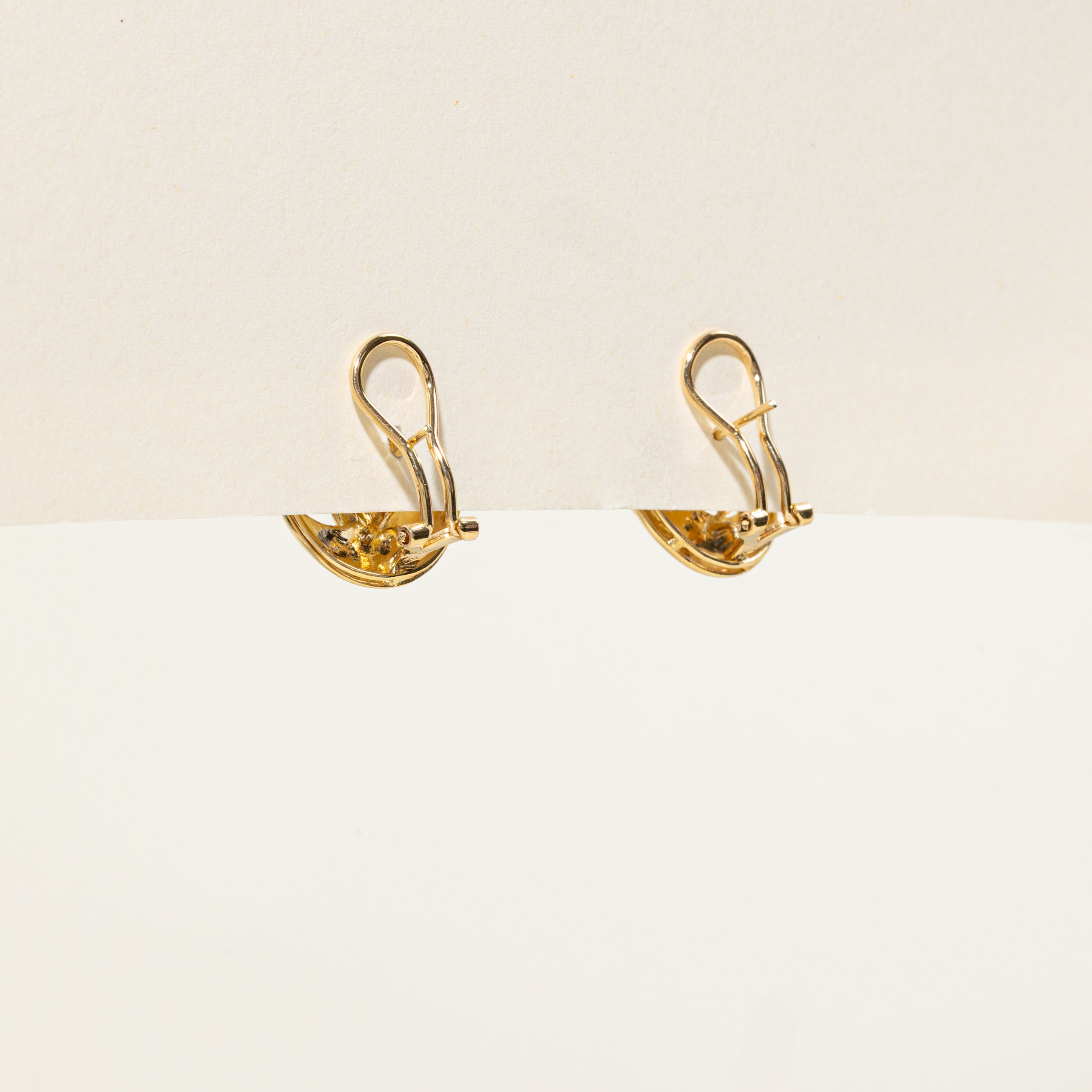 14K Gold Diamond-set Swan Earrings | 0.36ctw