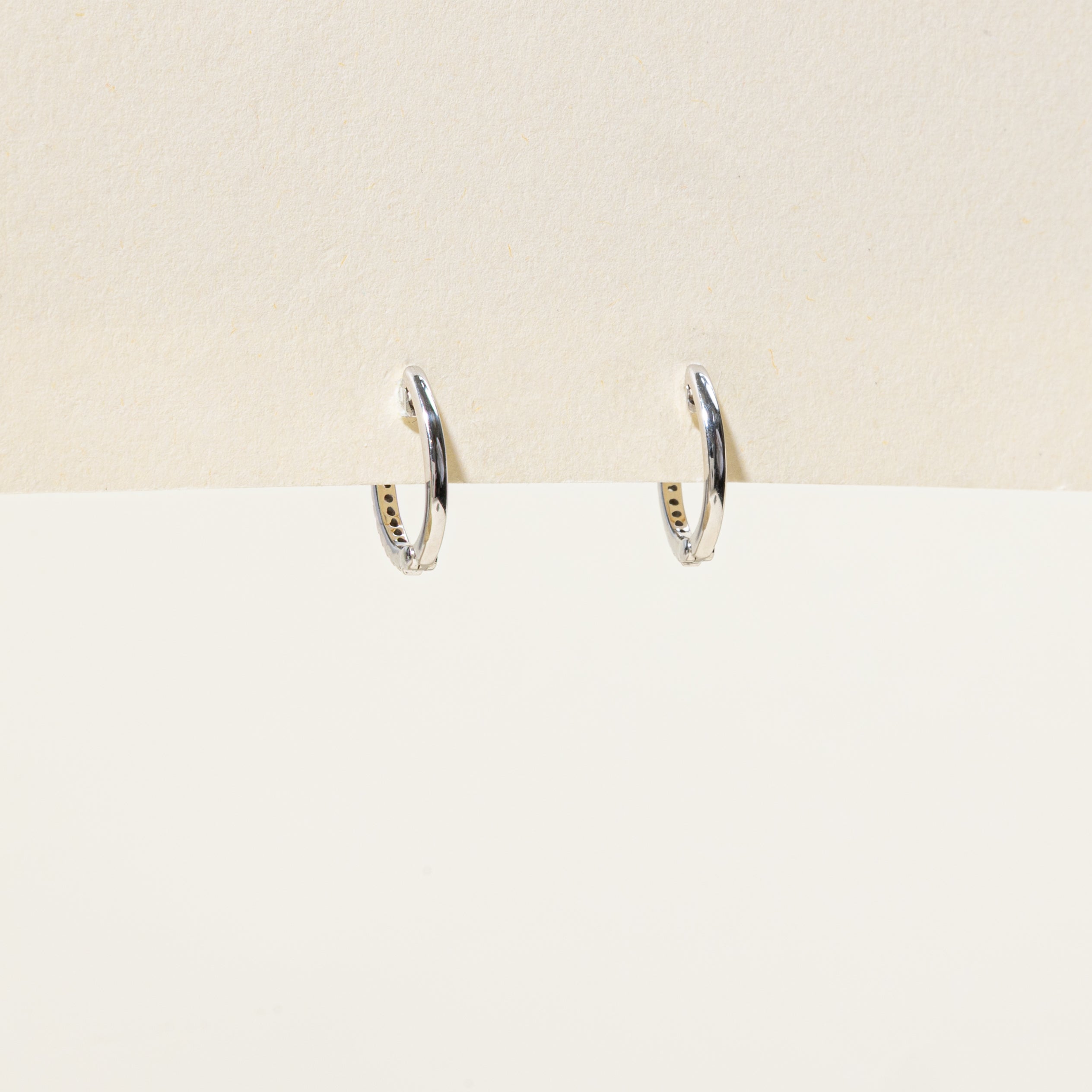 10k Diamond Huggie Earrings | 0.11ctw