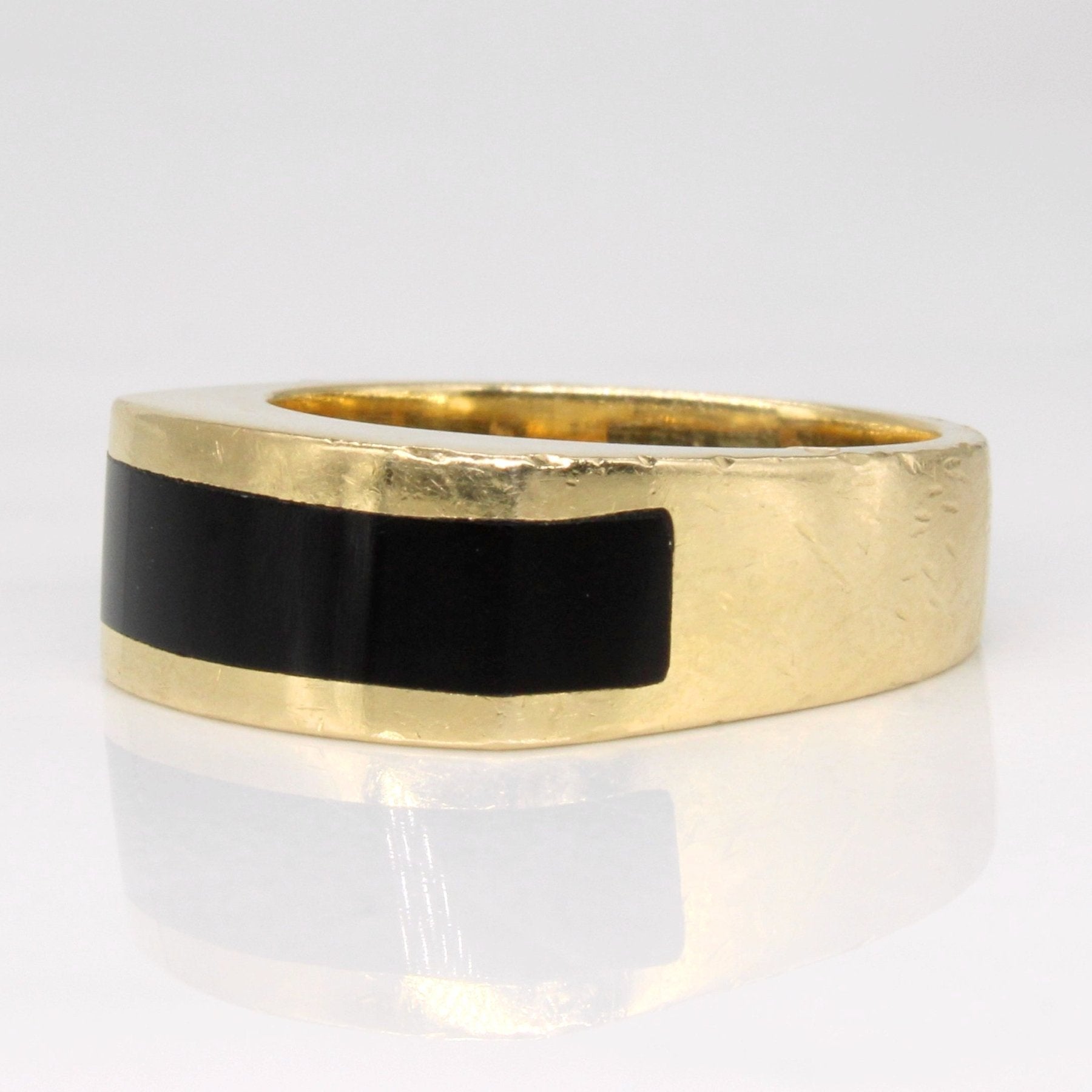 'Ragnar' Onyx Inlay Ring | 2.00ct | SZ 6.5 | - 100 Ways