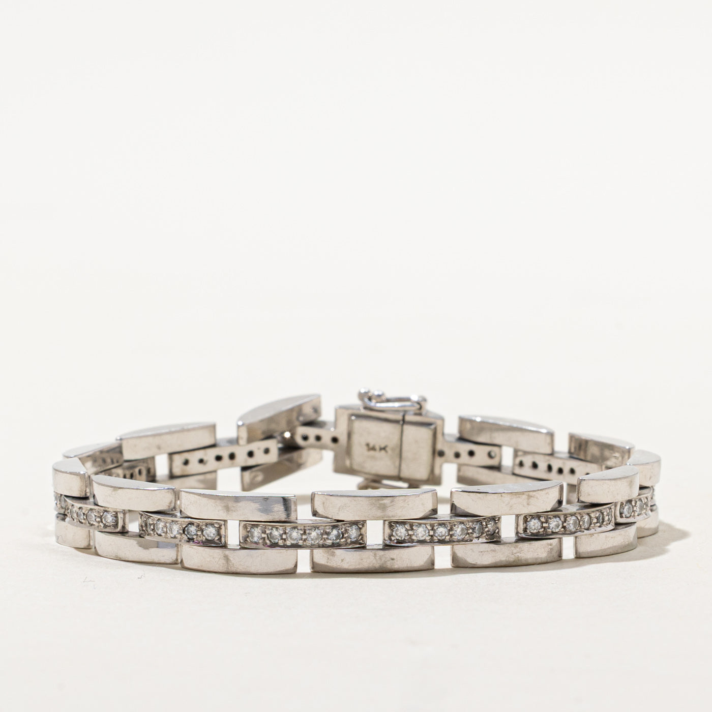 Diamond Watch Strap Bracelet | 1.50ctw | SZ 7.5" |