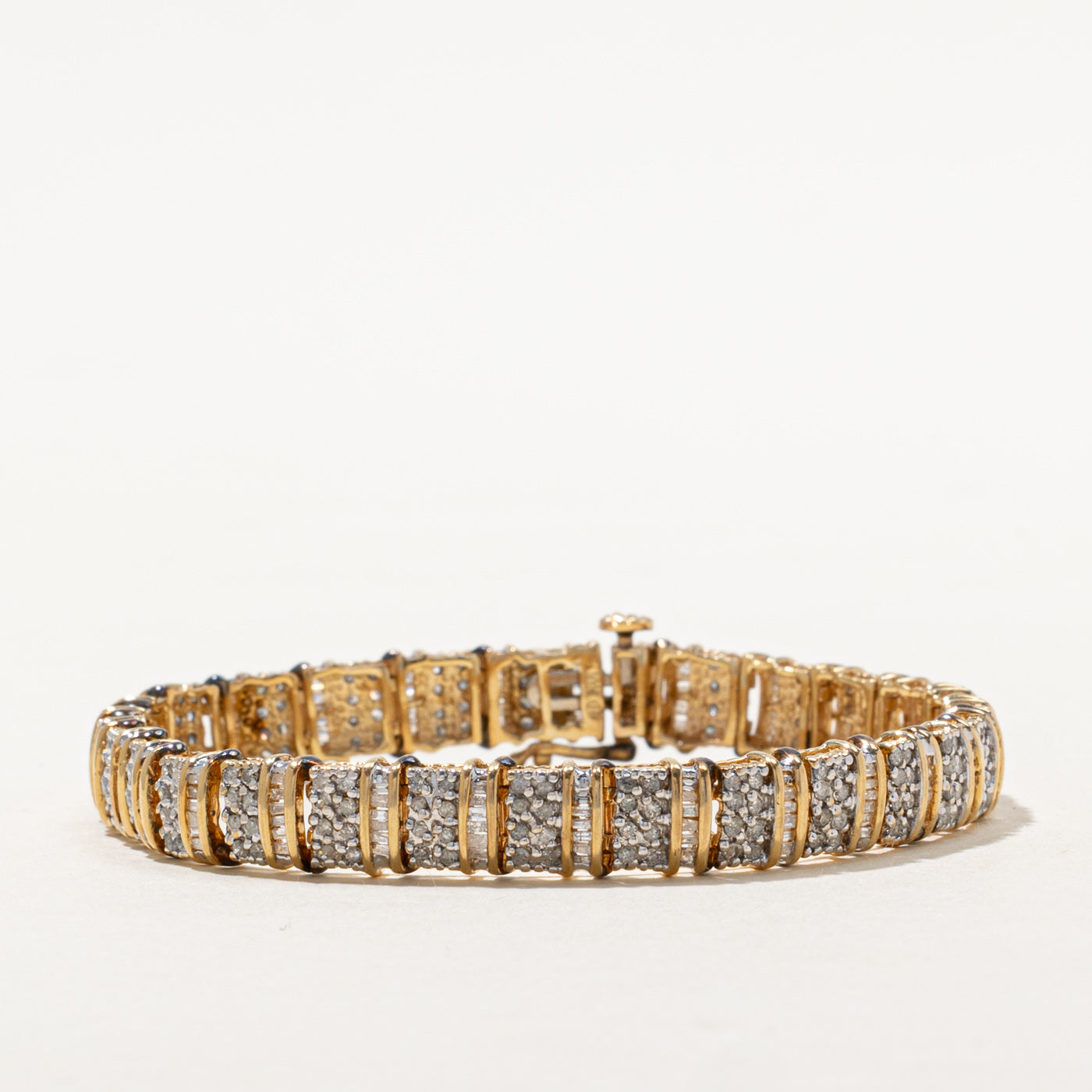 Diamond Cluster Tennis Bracelet | 2.58ctw | SZ 7" |