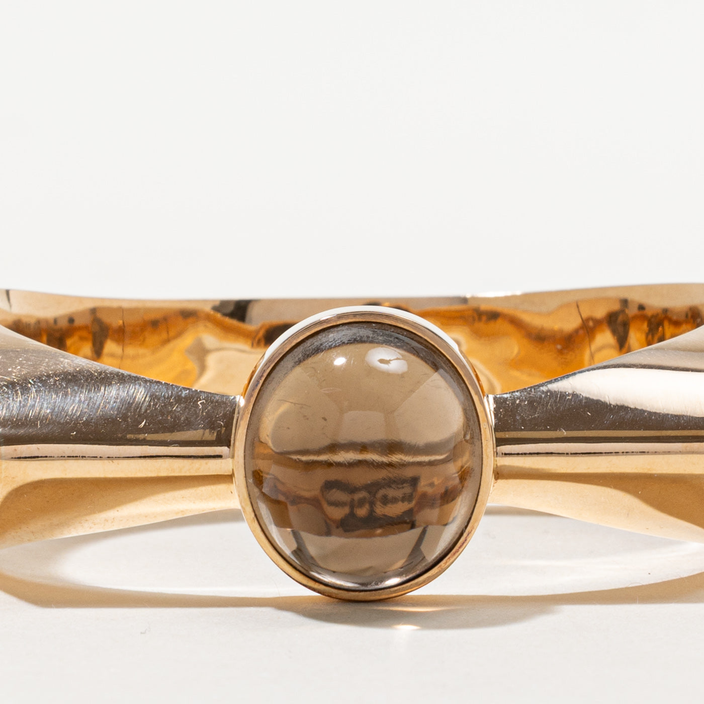 Chunky Smoky Quartz Bangle | 40.00ct | 6" |