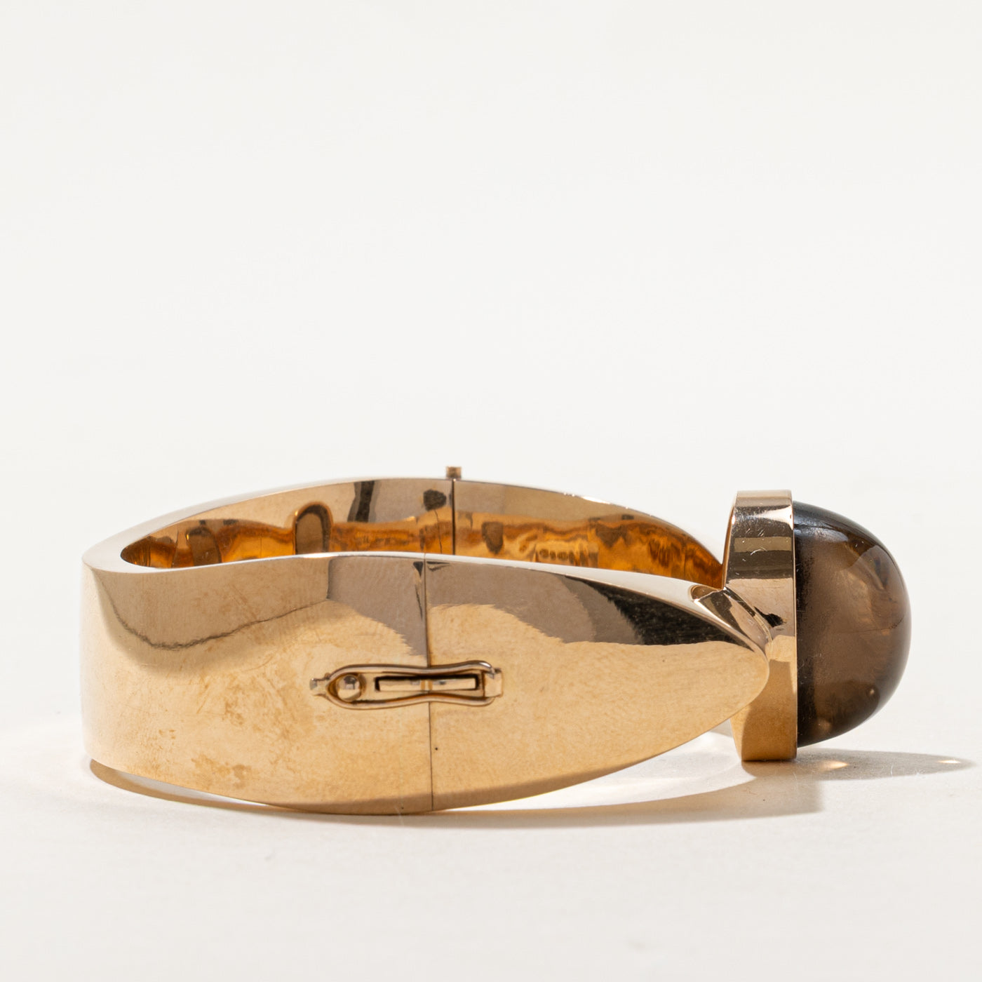 Chunky Smoky Quartz Bangle | 40.00ct | 6" |