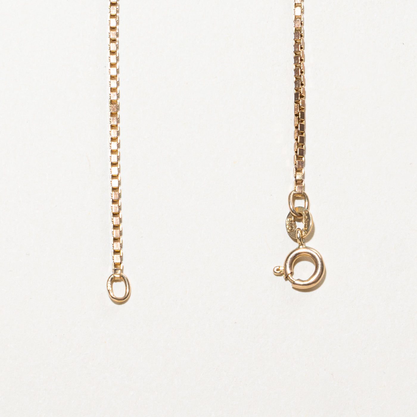 Collier à maillons carrés en or rose 9 carats, Londres 1971 | 1,30 mm | 61,6 cm |