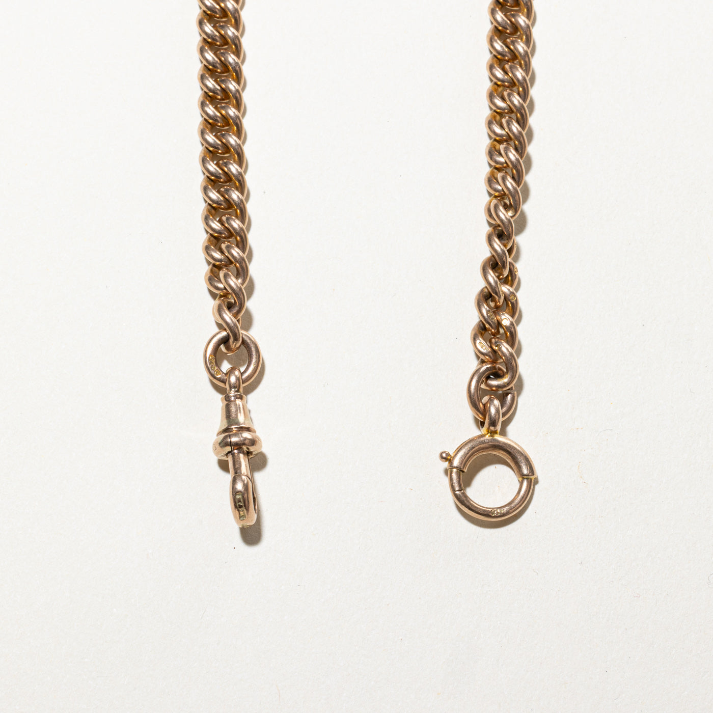 Birmingham 9K Yellow Gold T Bar Watch Chain | 6.55mm | 14.5" |