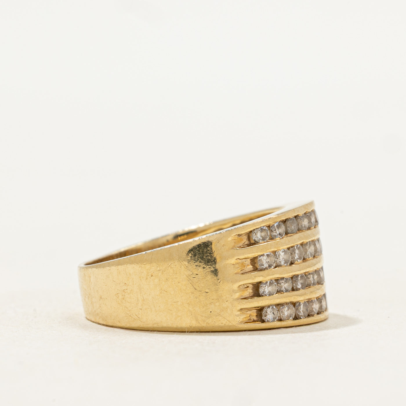 Channel Set Multi Row Diamond Band | 0.92ctw | SZ 6.5 |