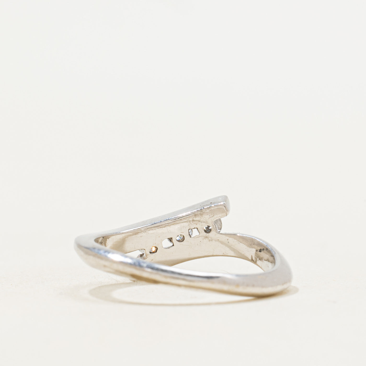 Three Stone Diamond Bypass Ring | 0.15ctw | SZ 4.25 |
