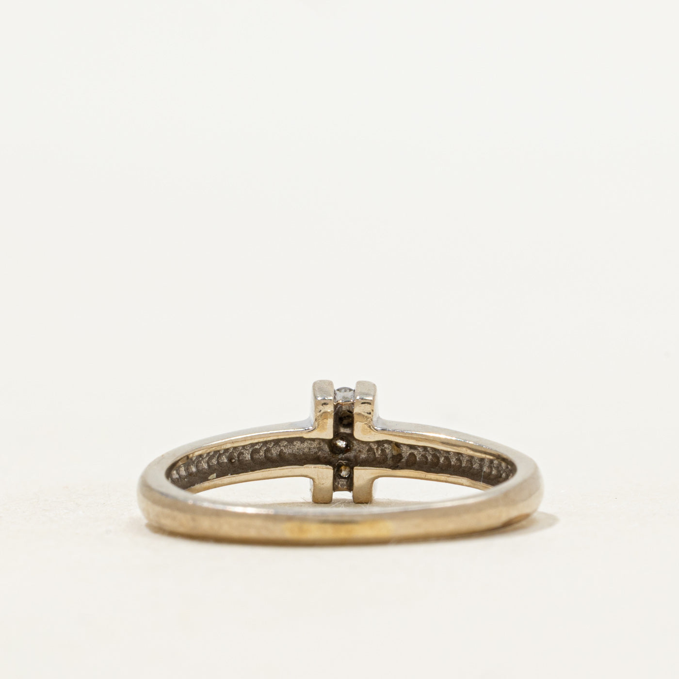 Three Diamond Column Petite Ring | 0.03ctw | SZ 4.75