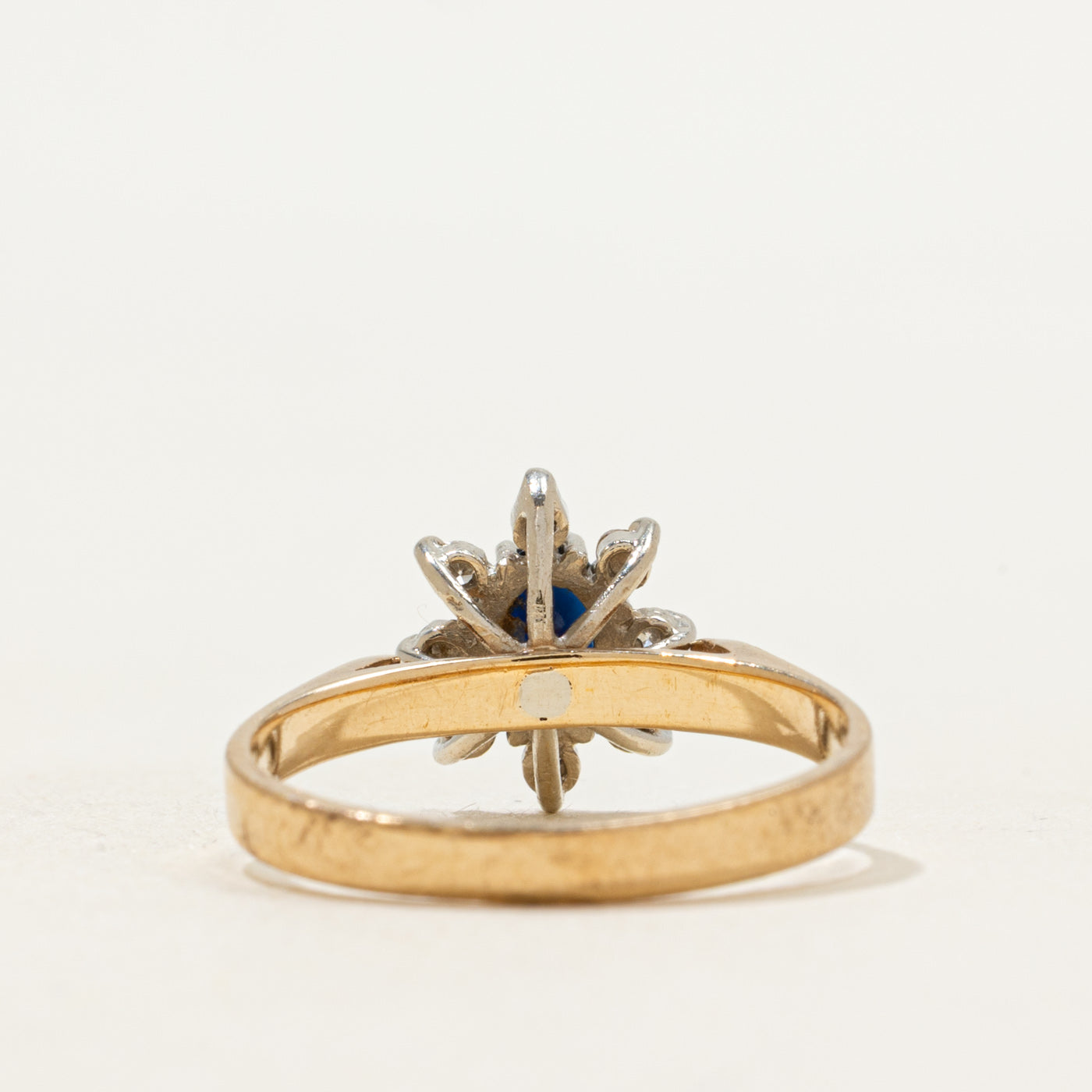 Sapphire & Diamond Petal Ring | 0.34ct, 0.12ctw | SZ 5.5