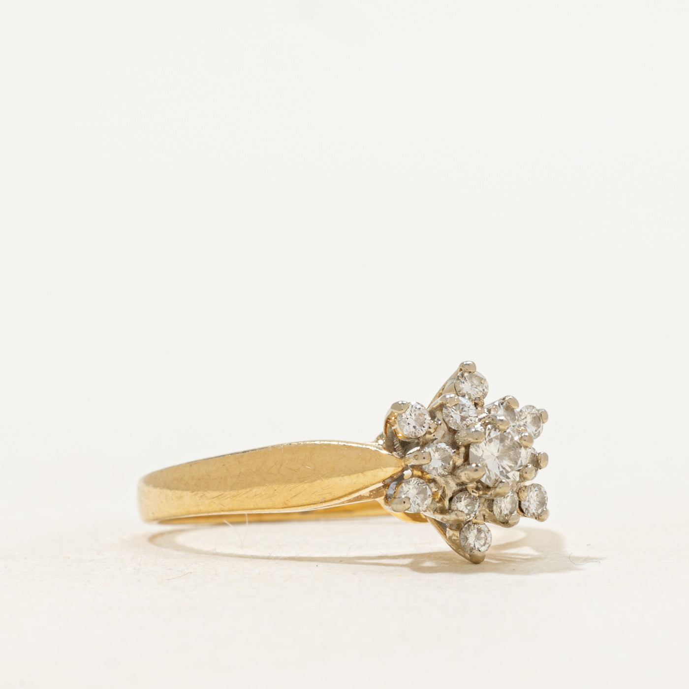 Floral Cluster Set Diamond Ring | 0.26ctw | SZ 6