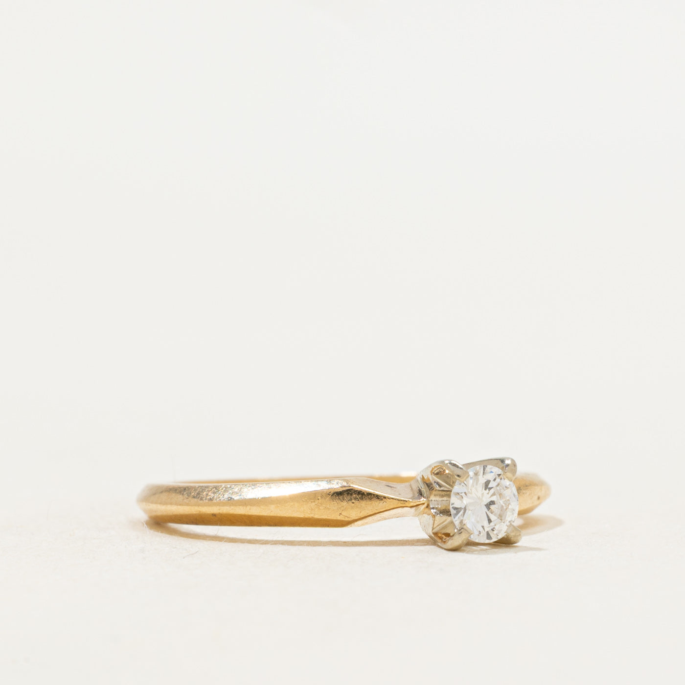 'Birks' Solitaire High Set Diamond Engagement Ring | 0.15ct | SZ 5.5