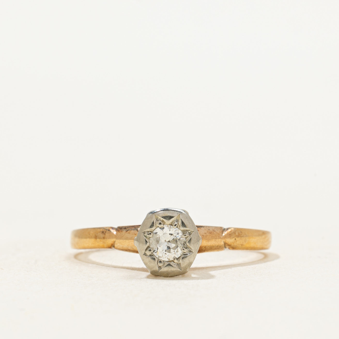 Edwardian Star Set Old European Cut Diamond Ring | 0.11ct | SZ 6 |