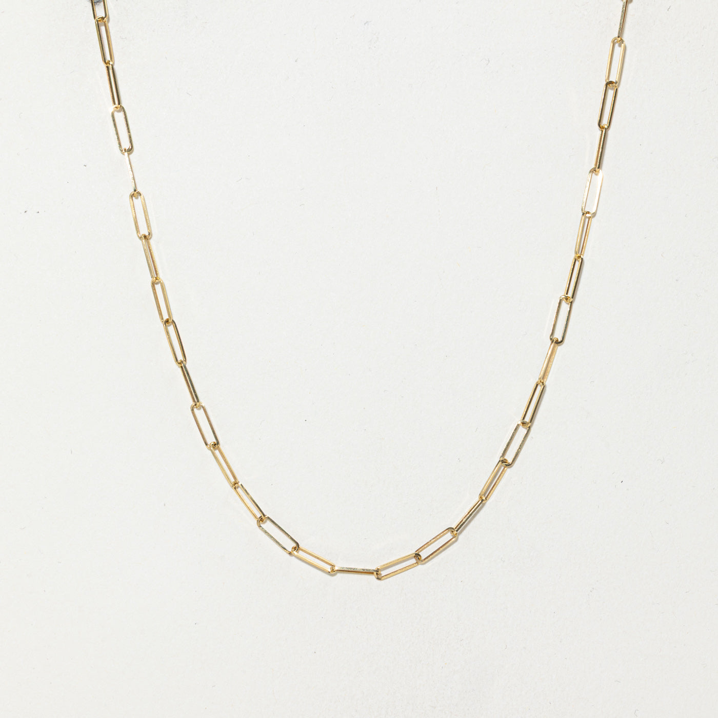 18k Paperclip Link Chain | 2.50mm| 17.5"