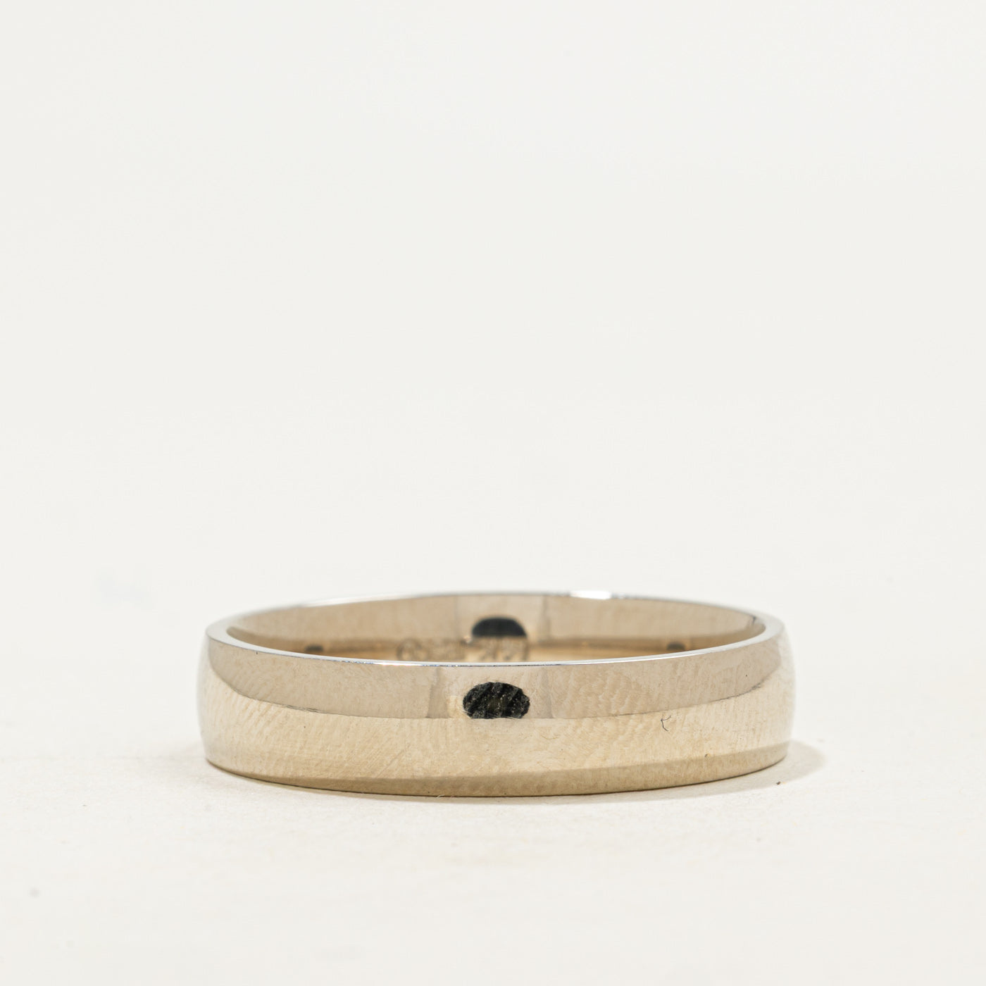'100 Ways' 14k White Gold Half Round Band | 5mm | SZ 11