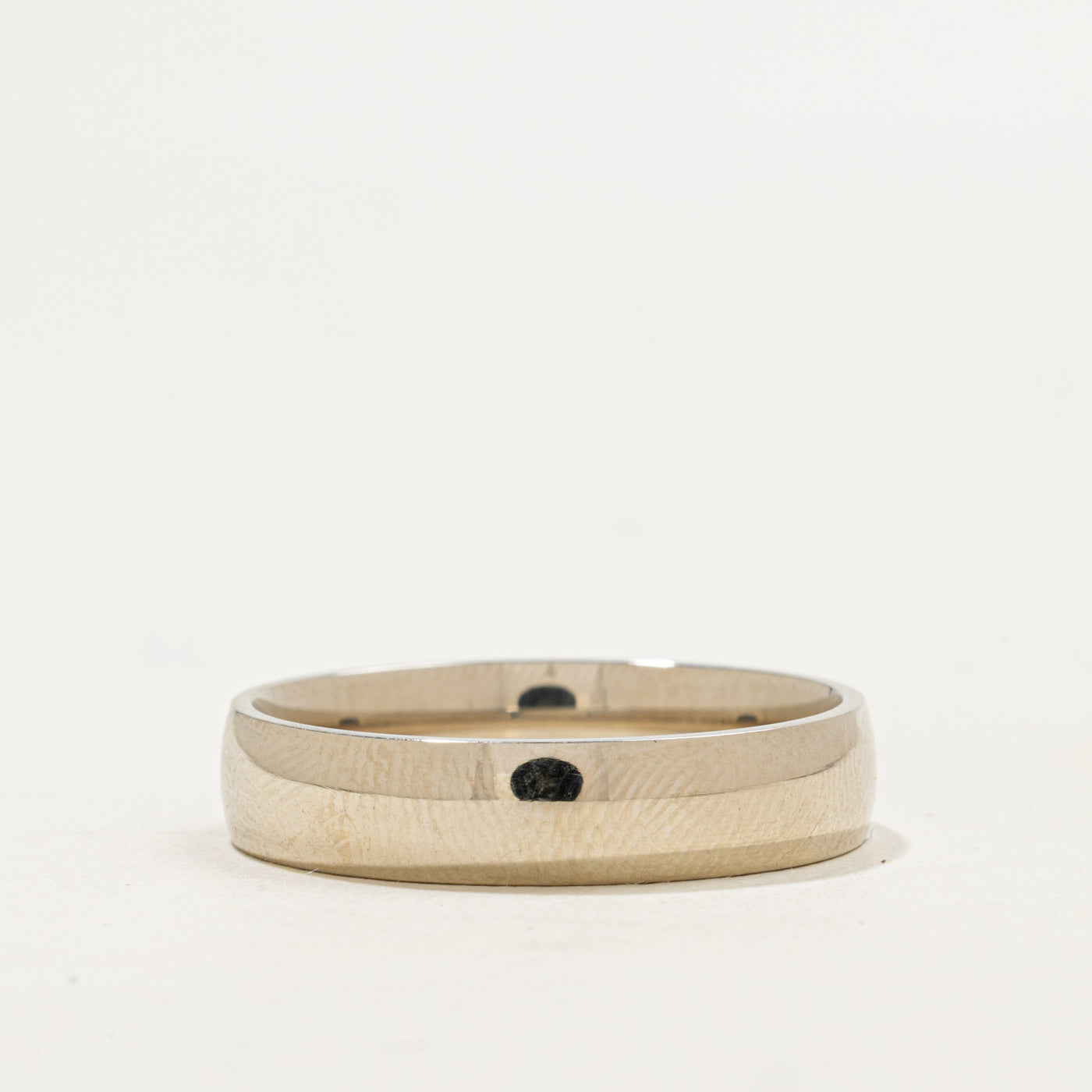 '100 Ways' 14k White Gold Half Round Band | 5mm | SZ 11