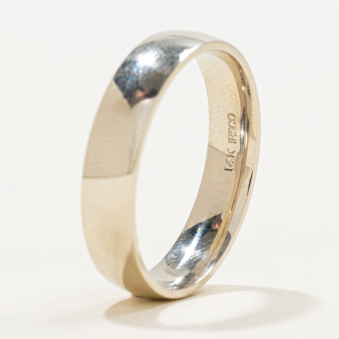 '100 Ways' 14k White Gold Half Round Band | 5mm | SZ 11