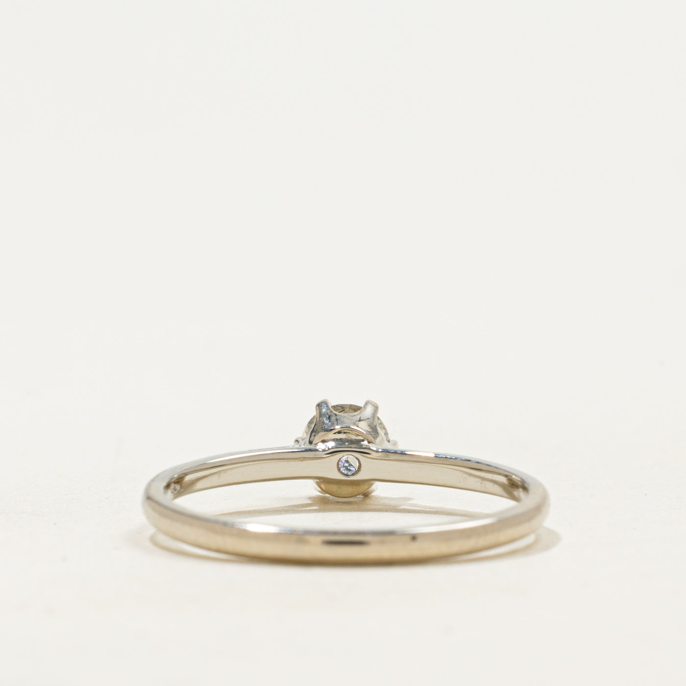 Bague solitaire en diamant taille cathédrale | 0,27 ct | Taille 5,5