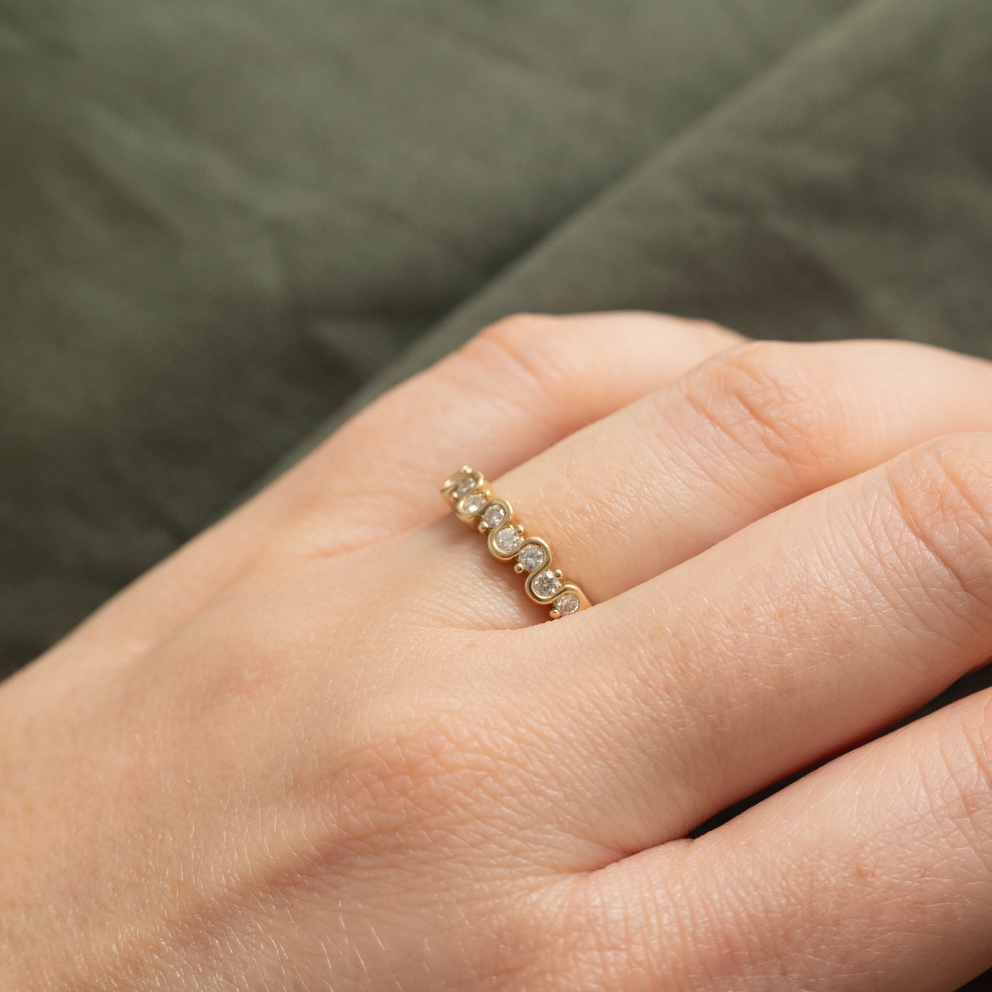 '100 Ways' 10k Wavy Diamond Band | 0.26ctw | SZ 6.75