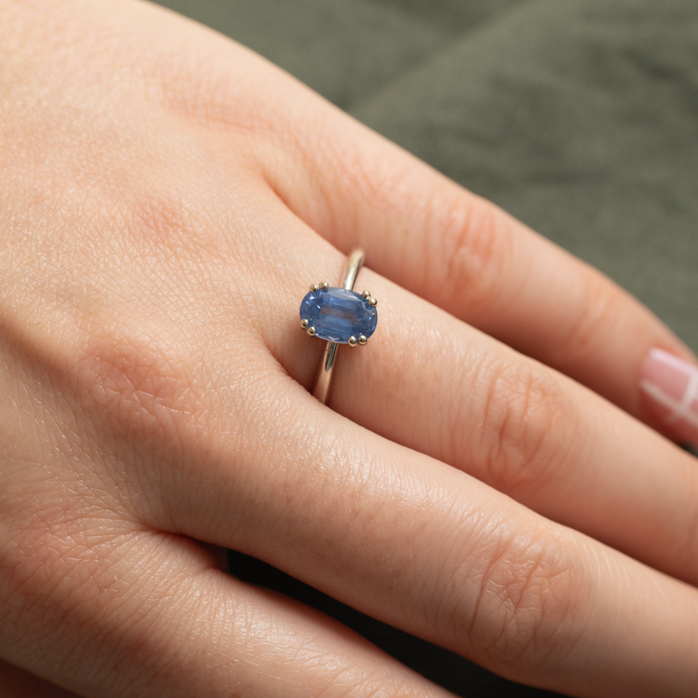 '100 Ways' 14k White Gold Oval Sapphire Ring | 1.86ct | SZ 6.5