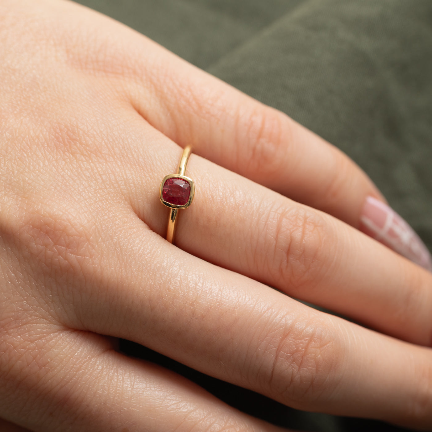 '100 Ways' 18k Bezel Set Spinel Ring | 0.66ct| SZ 6.75