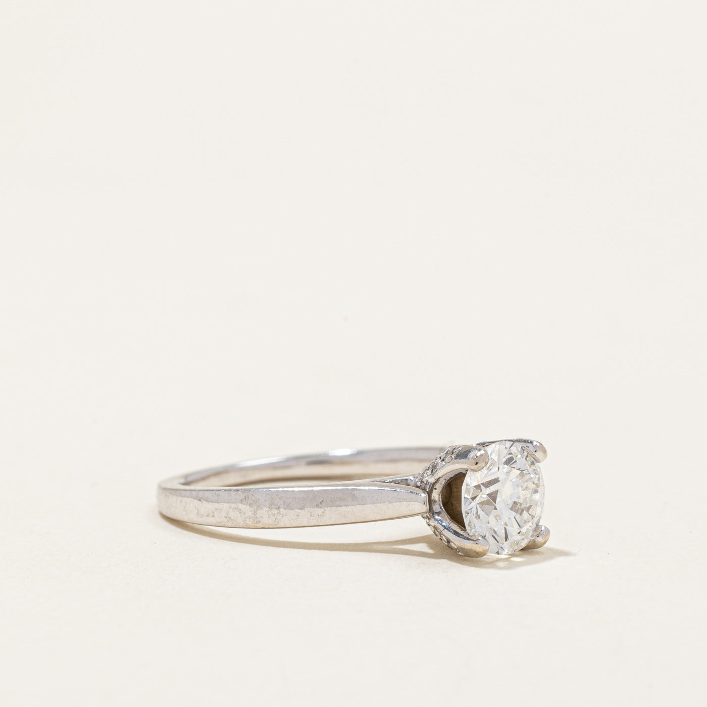GIA Diamond Engagement Ring with Hidden Diamond Accents | 1.16ctw H SI1 Ex | SZ 5.75 |