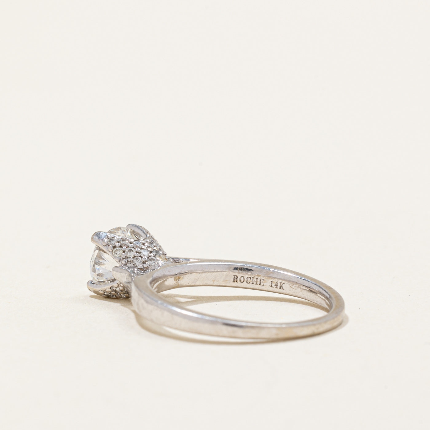 GIA Diamond Engagement Ring with Hidden Diamond Accents | 1.16ctw H SI1 Ex | SZ 5.75 |