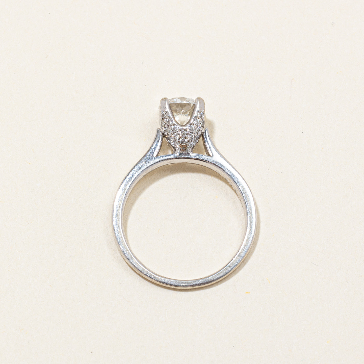GIA Diamond Engagement Ring with Hidden Diamond Accents | 1.16ctw H SI1 Ex | SZ 5.75 |