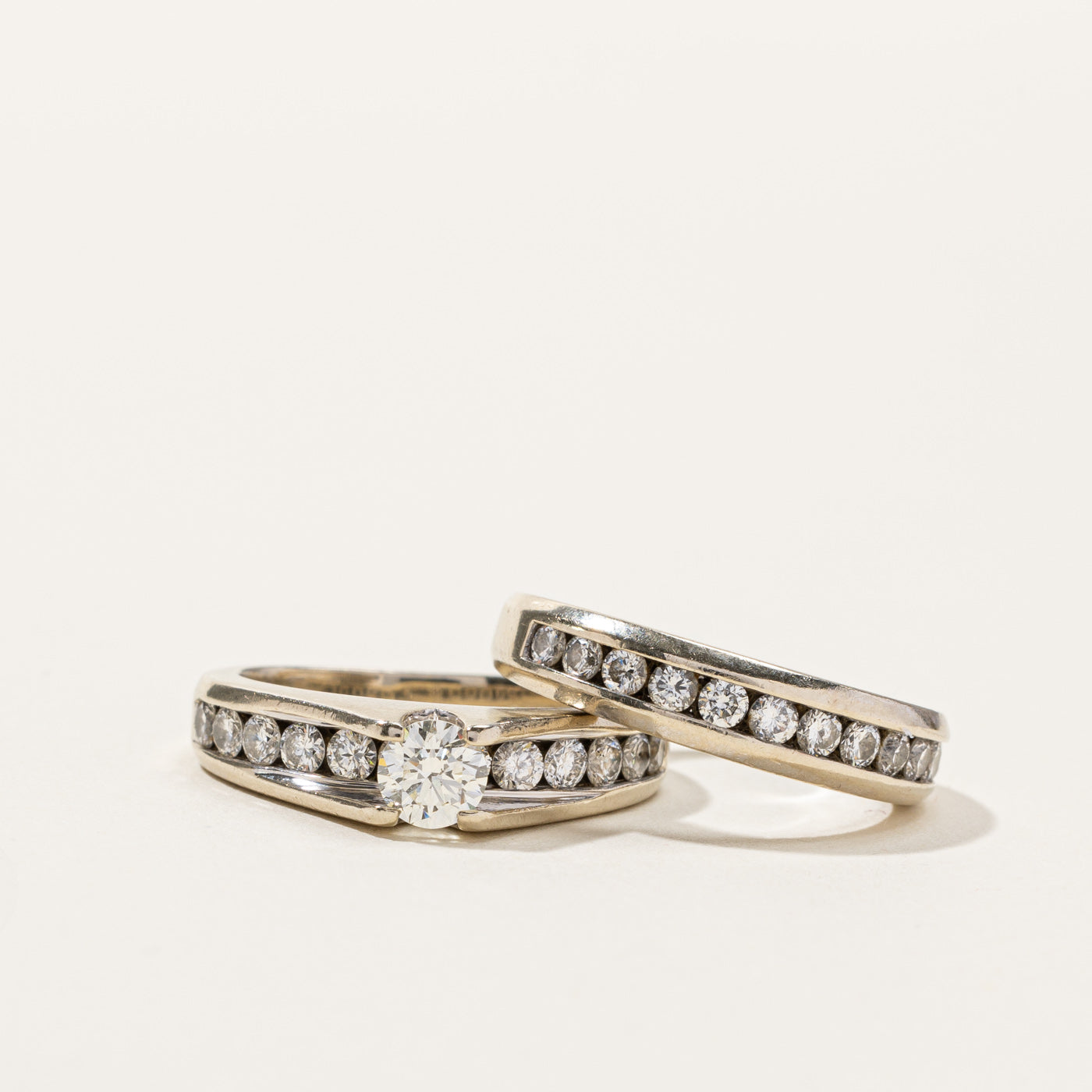 Channel Set Diamond Engagement Ring Set | 1.50ctw | SZ 6.5 |