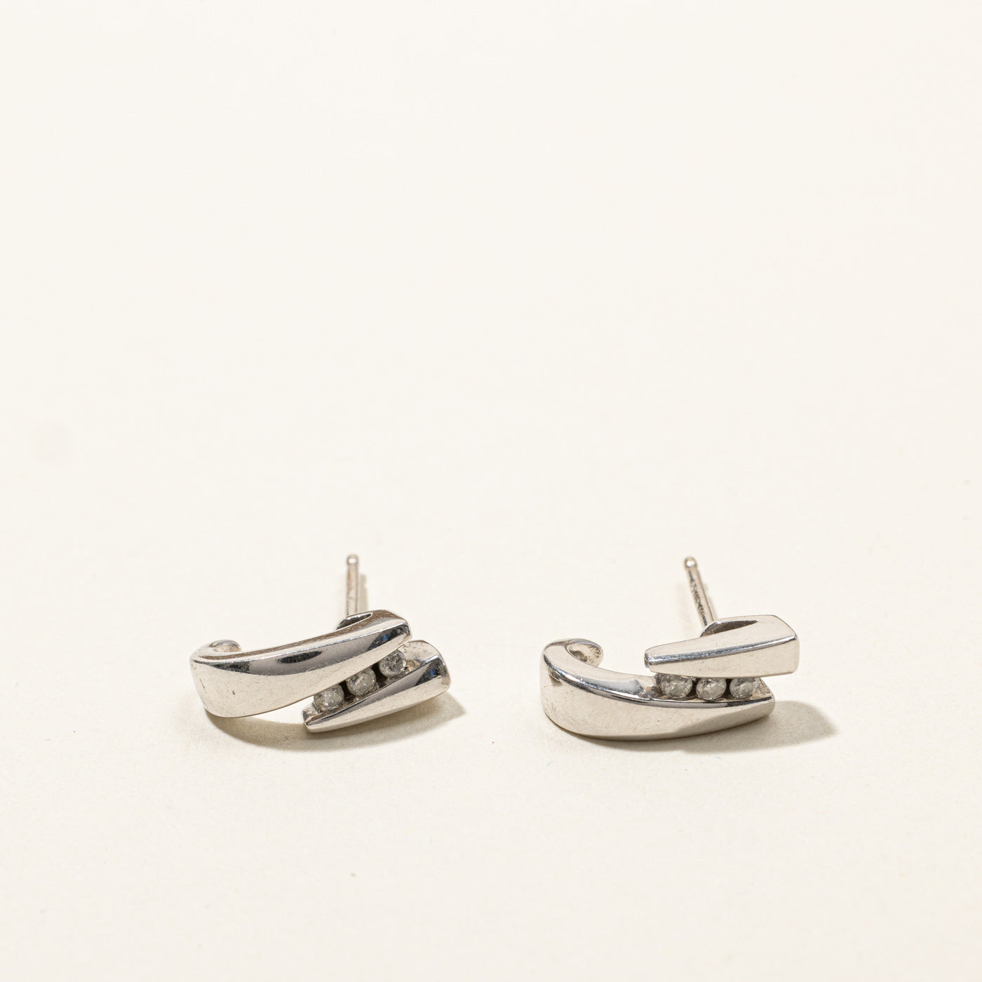 Channel Set Diamond Earrings | 0.06ctw |