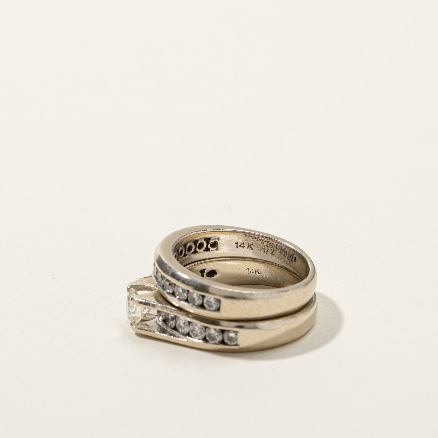 Channel Set Diamond Engagement Ring Set | 1.50ctw | SZ 6.5 |