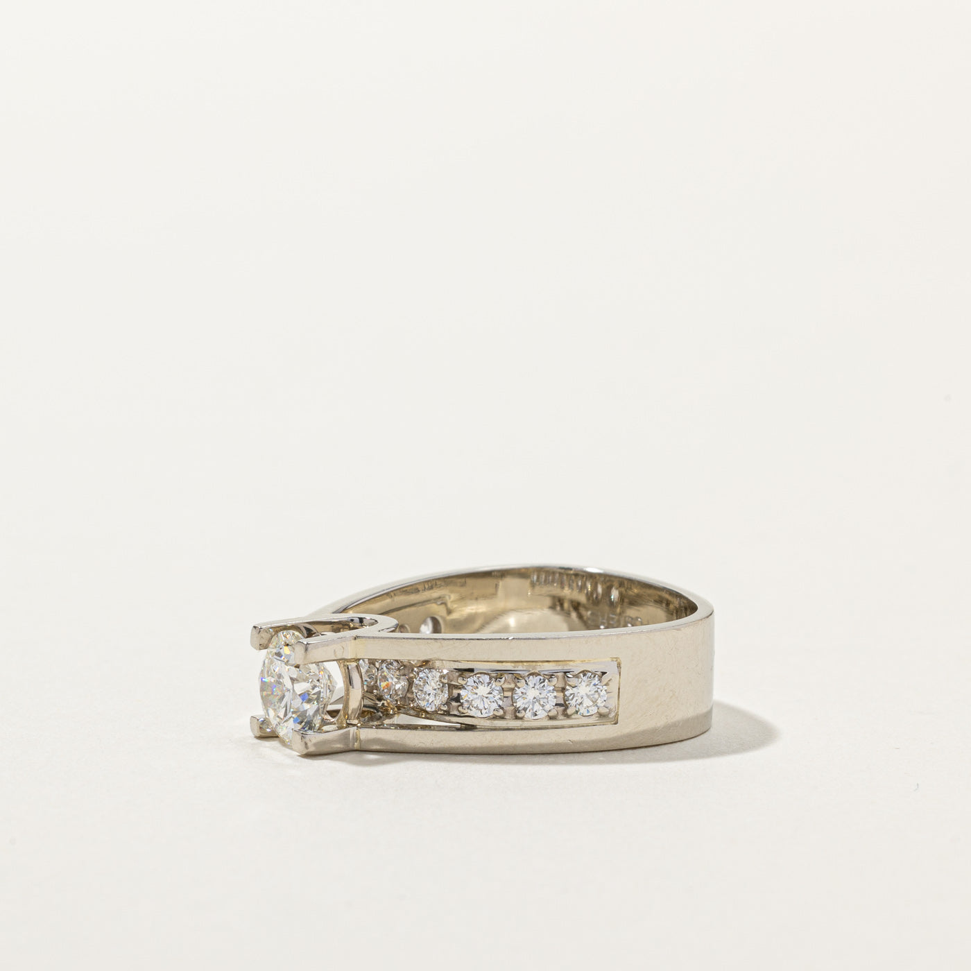 High Set Diamond Engagement Ring | 1.01ct SI1 H, 0.50ctw | SZ 6.25 |
