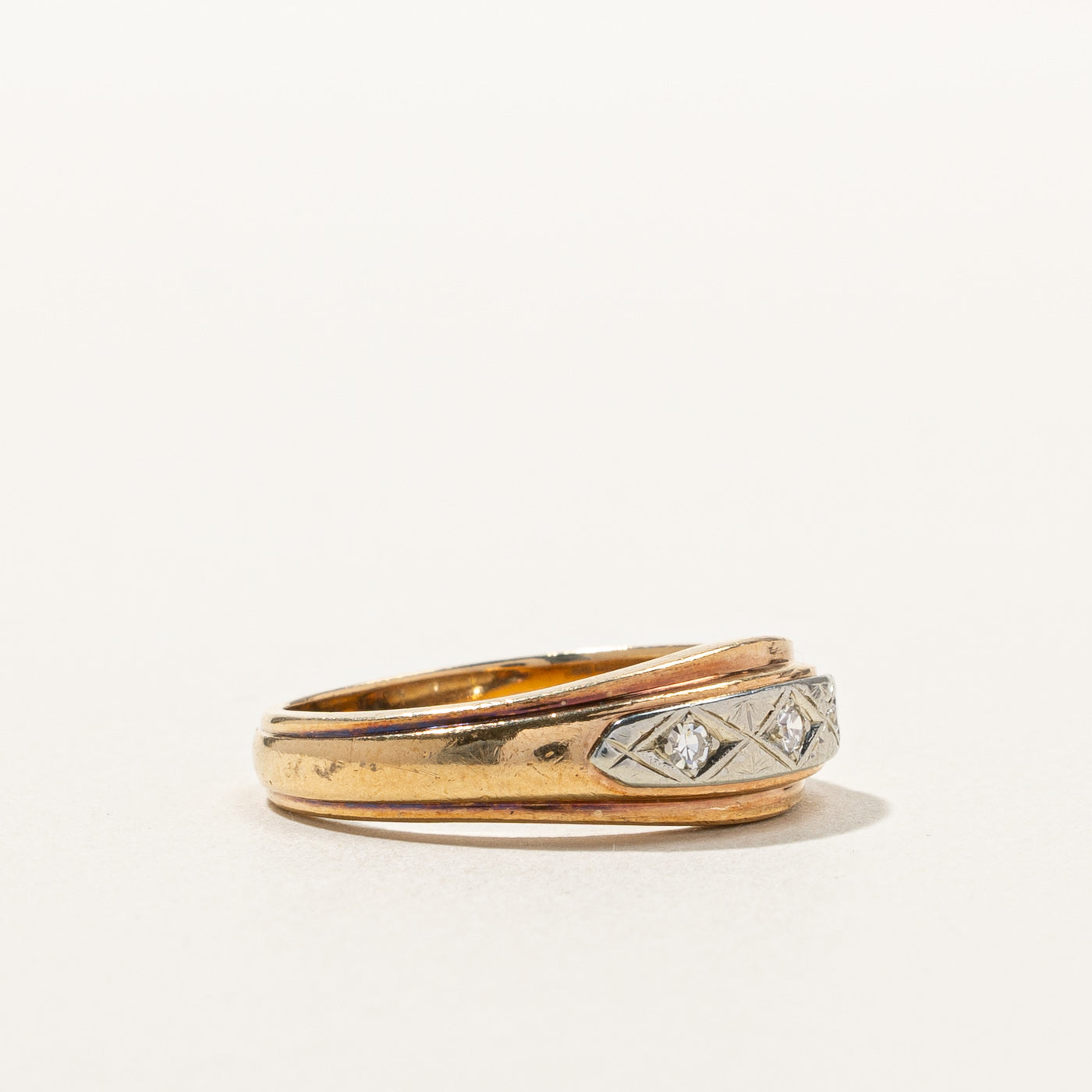 Three Stone Diamond Ring | 0.09ctw | SZ 8.5 |