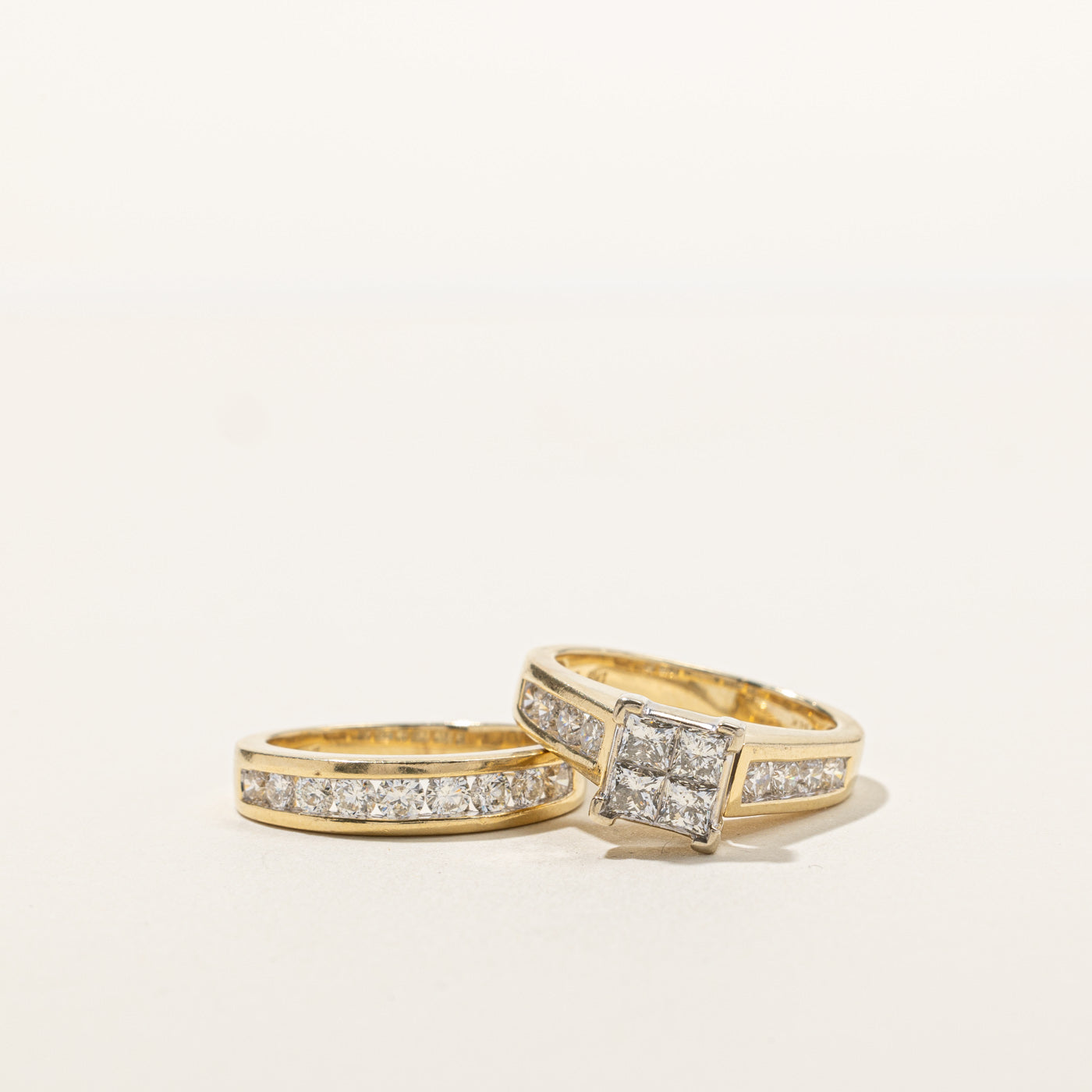 Channel Set Diamond Engagement Ring Set | 2.41ctw | SZ 7.25 |
