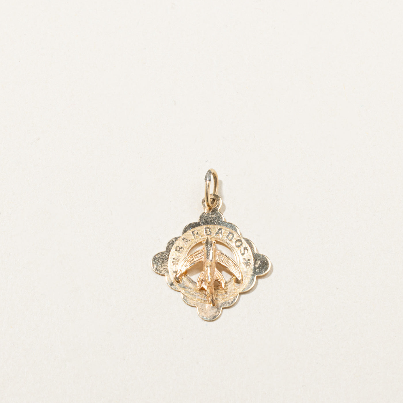 Gold "Barbados" Plane Pendant