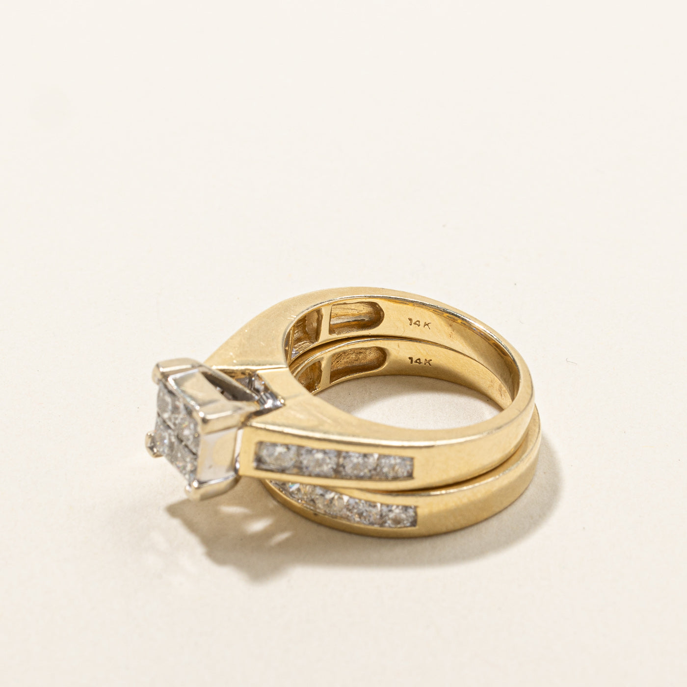 Channel Set Diamond Engagement Ring Set | 2.41ctw | SZ 7.25 |