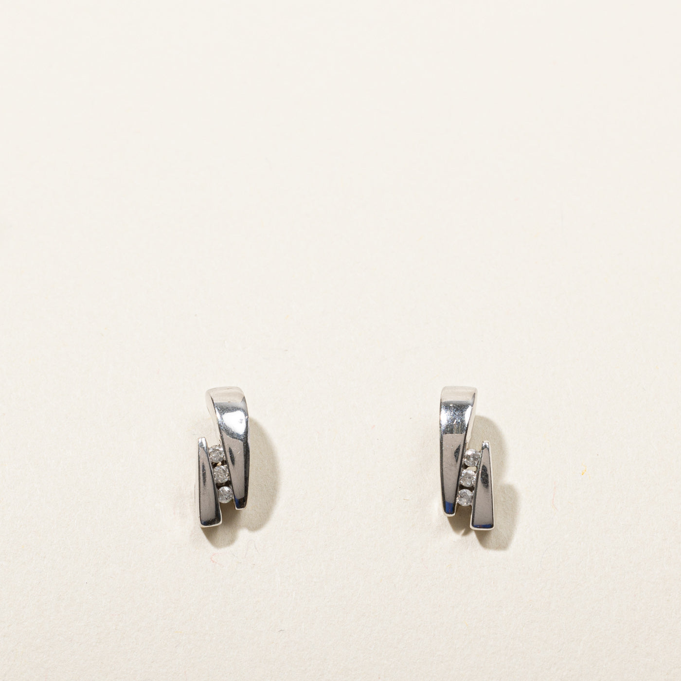 Channel Set Diamond Earrings | 0.06ctw |